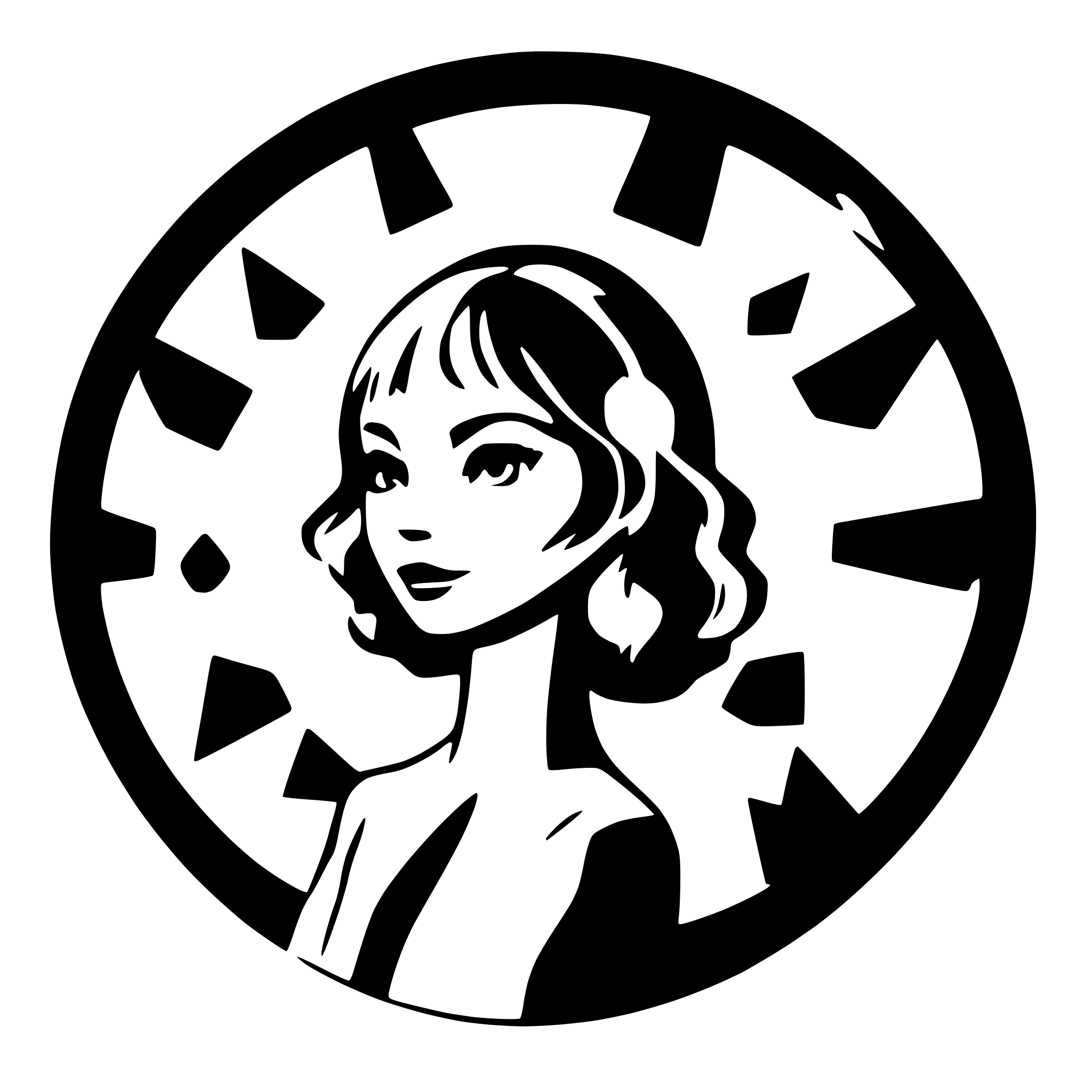 AI-generated SVG of a Magic circle geometric