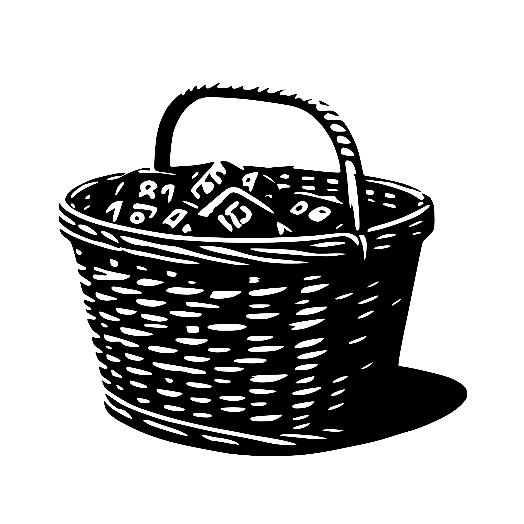 AI-generated SVG of a a black basket with even numbers written on it on basket is null AI-generated SVG of a a black basket with even numbers written on it on basket is null