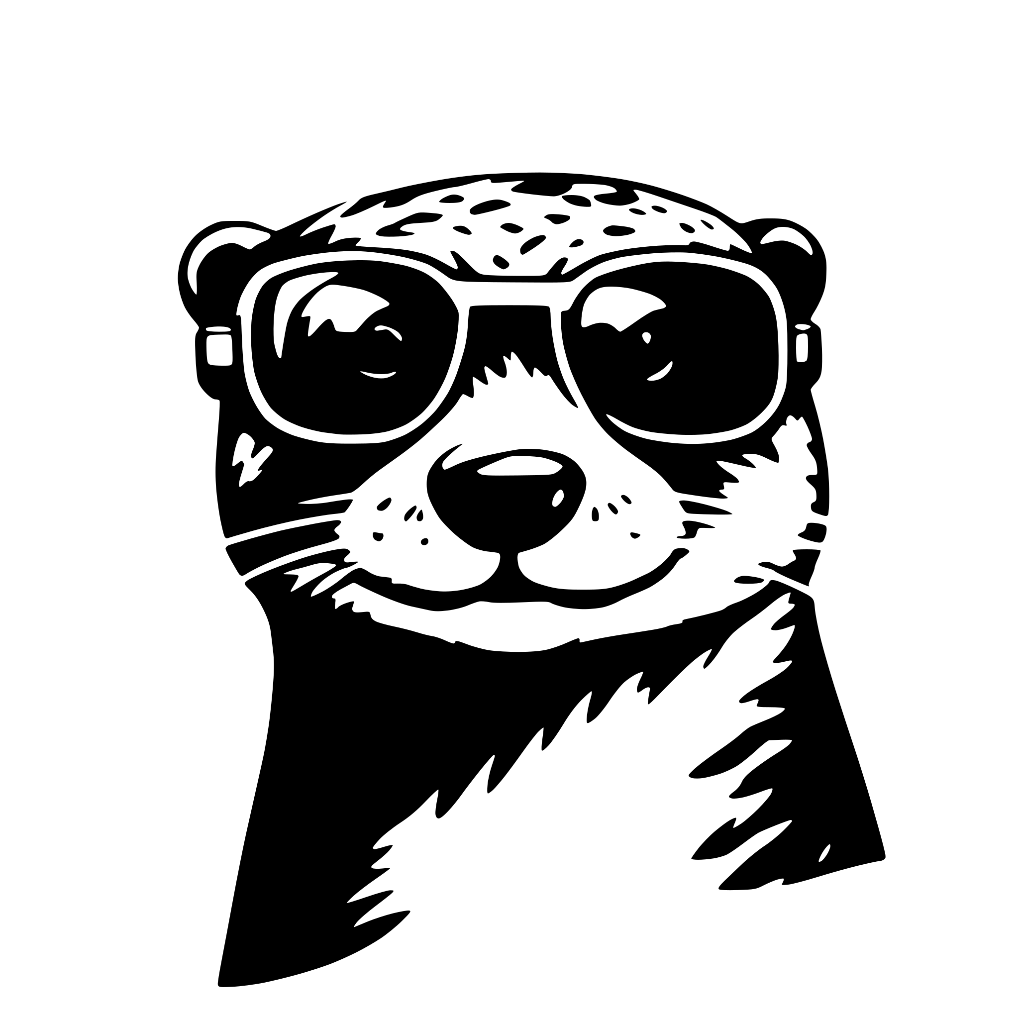 AI-generated SVG of 'otter wearing sunglasses'