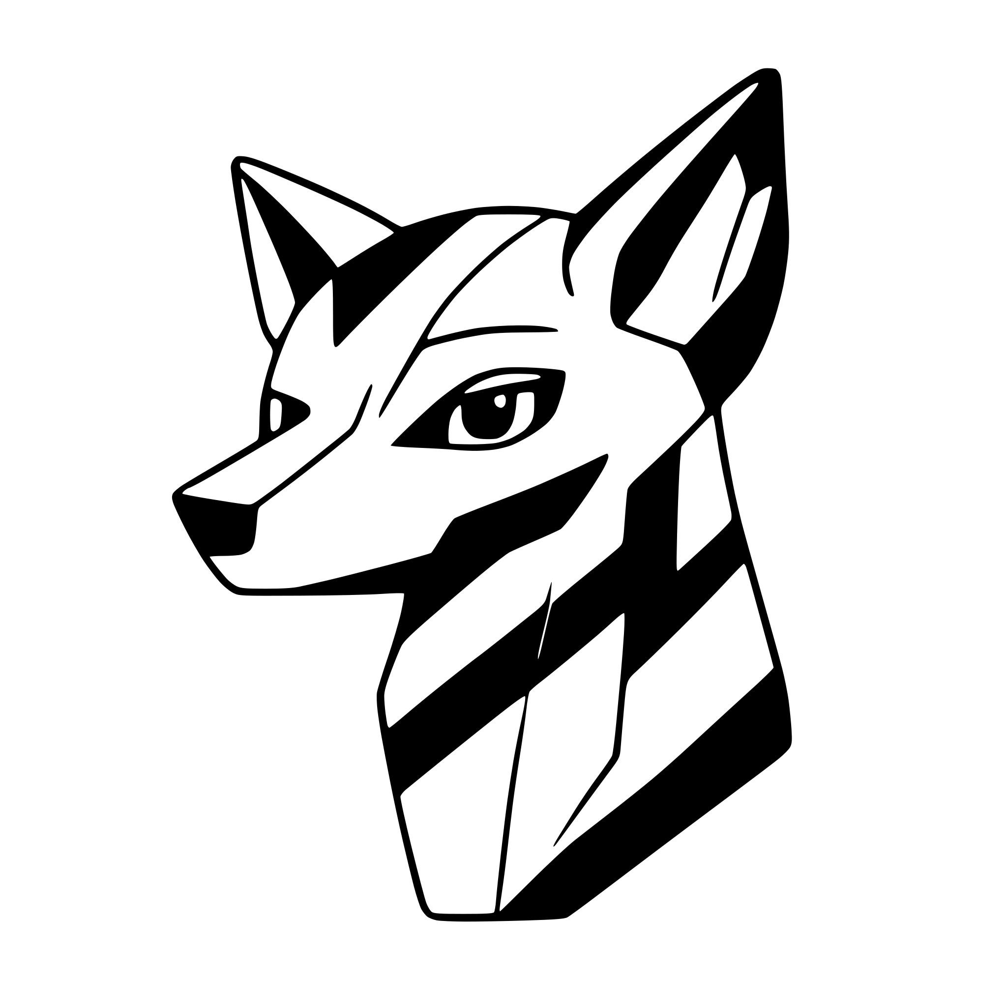 AI-generated SVG of a geometric fox, no background