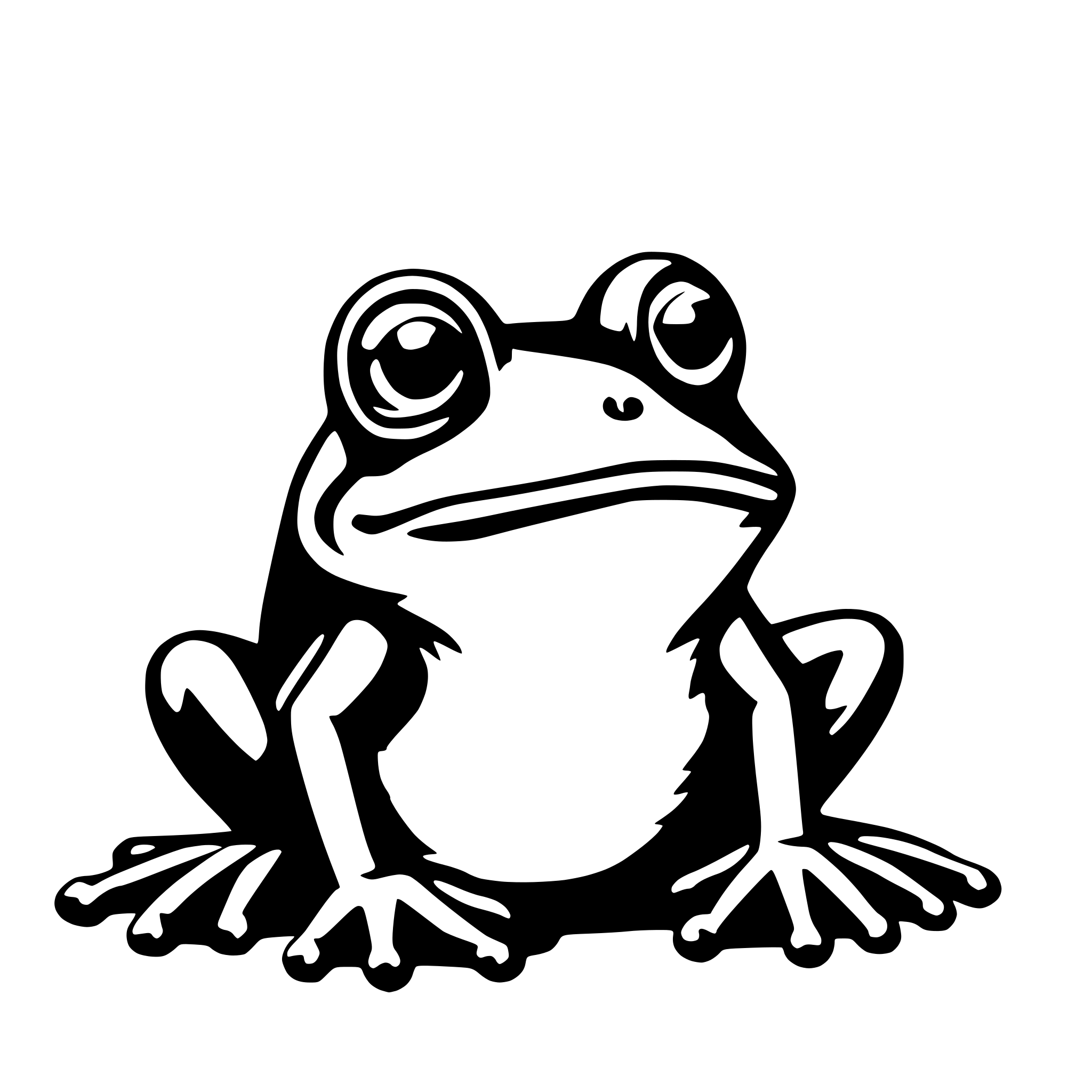 AI-generated SVG of a frog