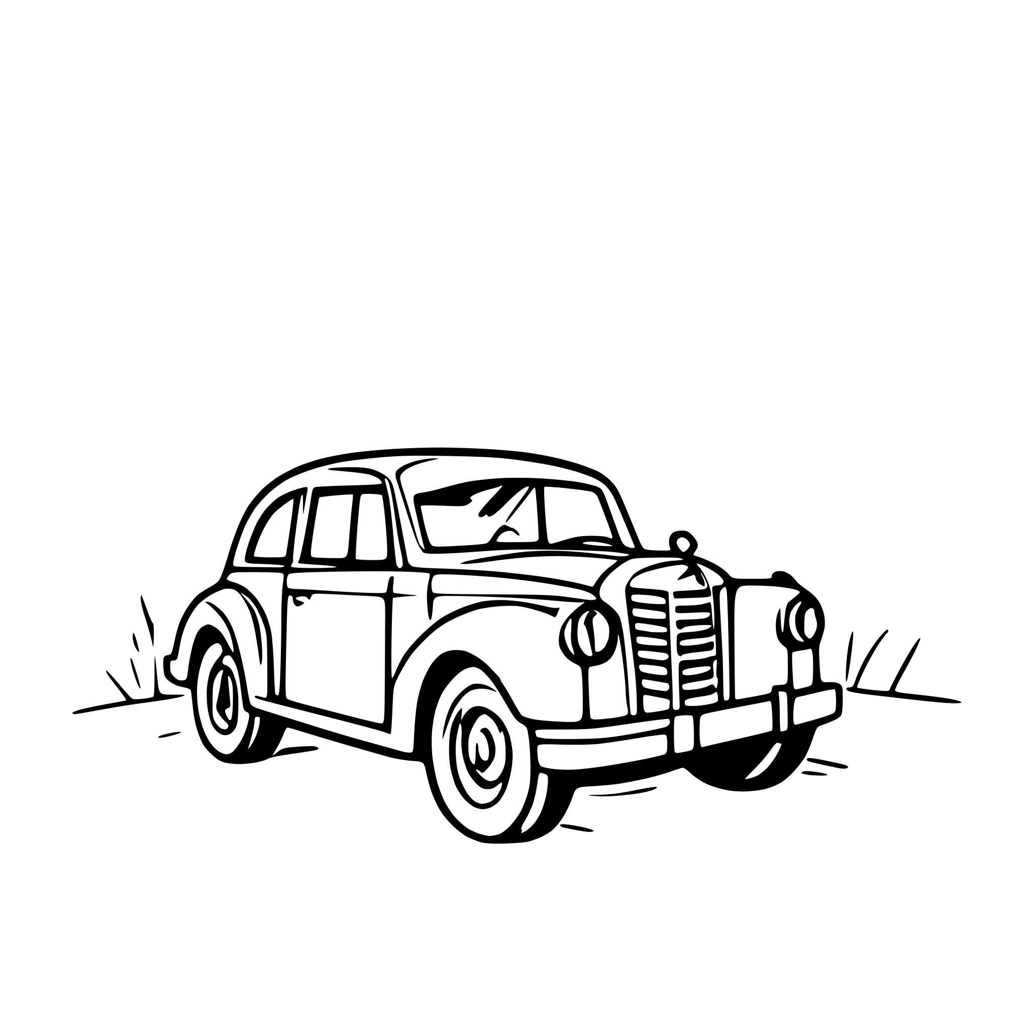 AI-generated SVG of 'an old car'