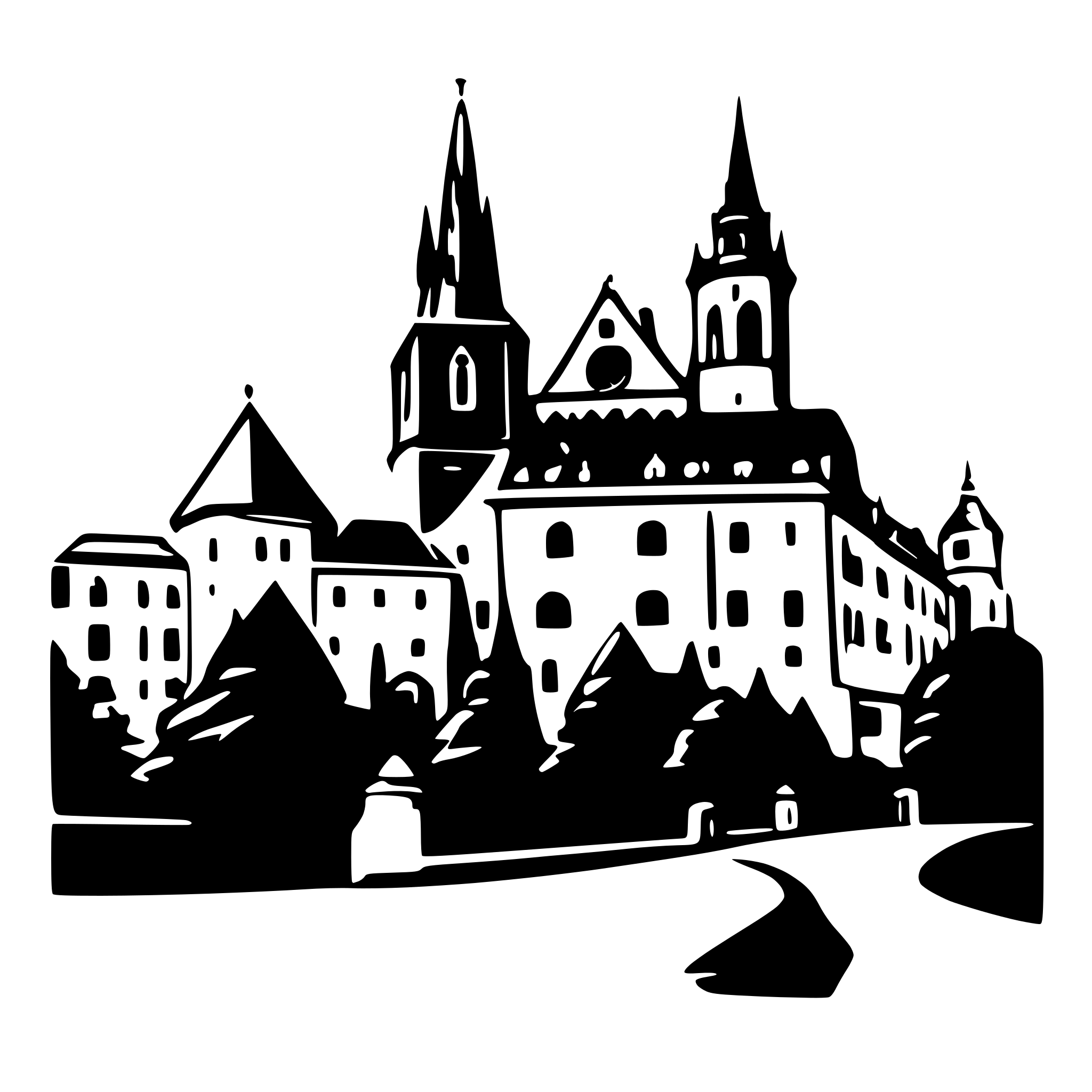 AI-generated SVG of 'prague castle'