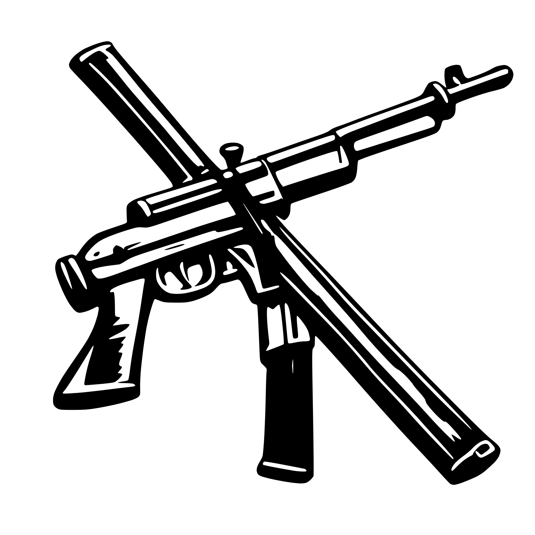 AI-generated SVG of a MAchine gun ppsh