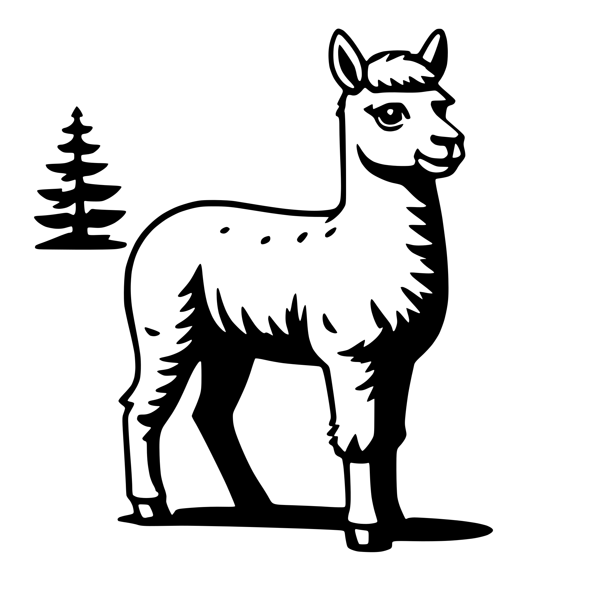 AI-generated SVG of a alpaca