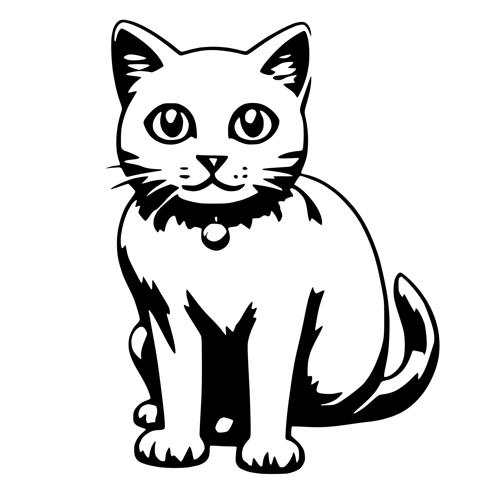 AI-generated SVG of 'color cat'