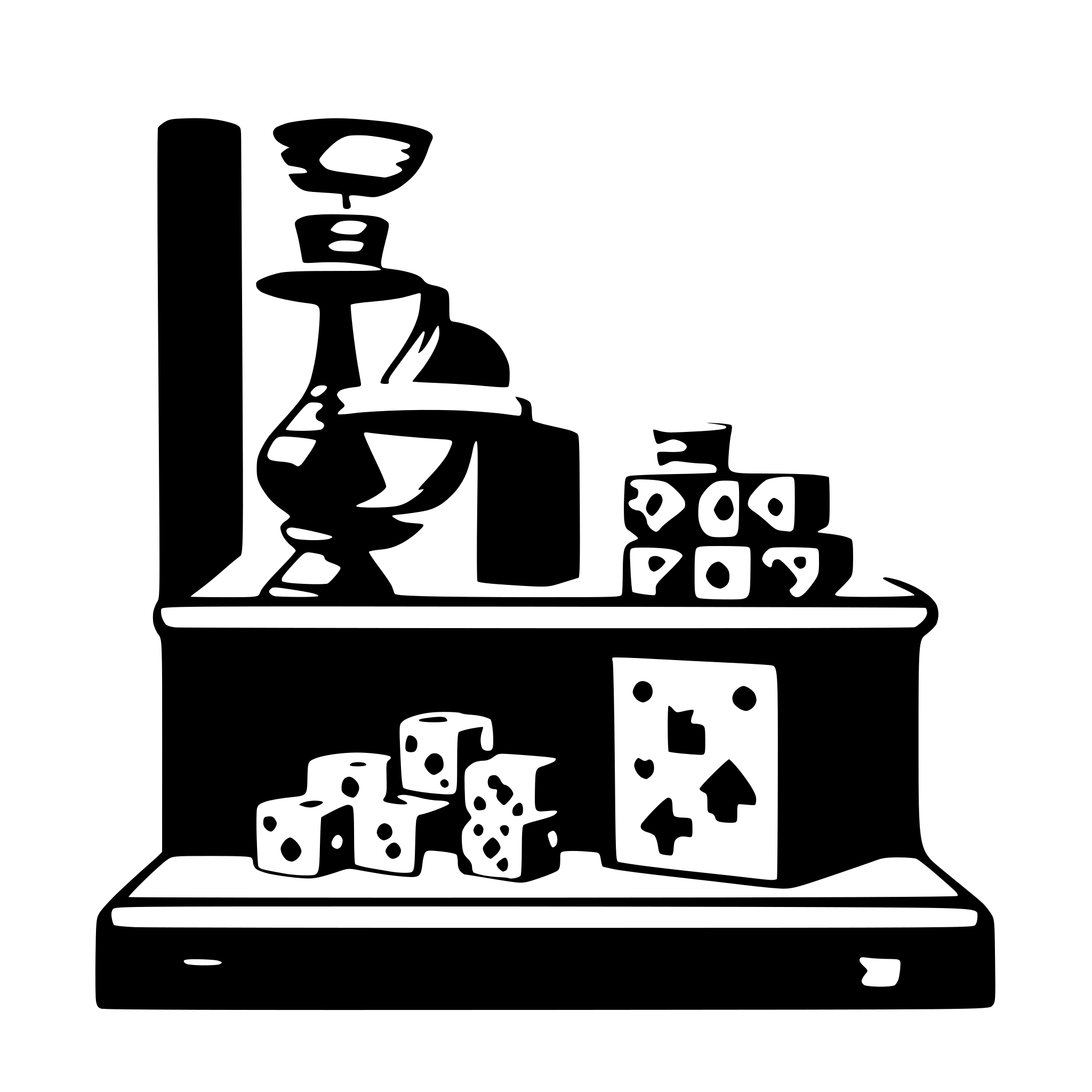 AI-generated SVG of 'Shelf of boardgames'