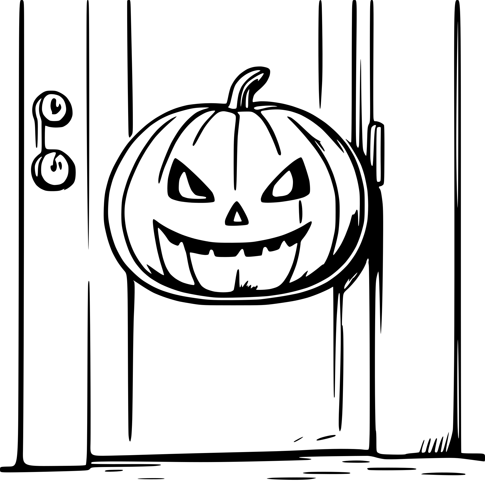 AI-generated SVG of a A haloween pumpkin asking for sweets on halloween evening on the door AI-generated SVG of a A haloween pumpkin asking for sweets on halloween evening on the door