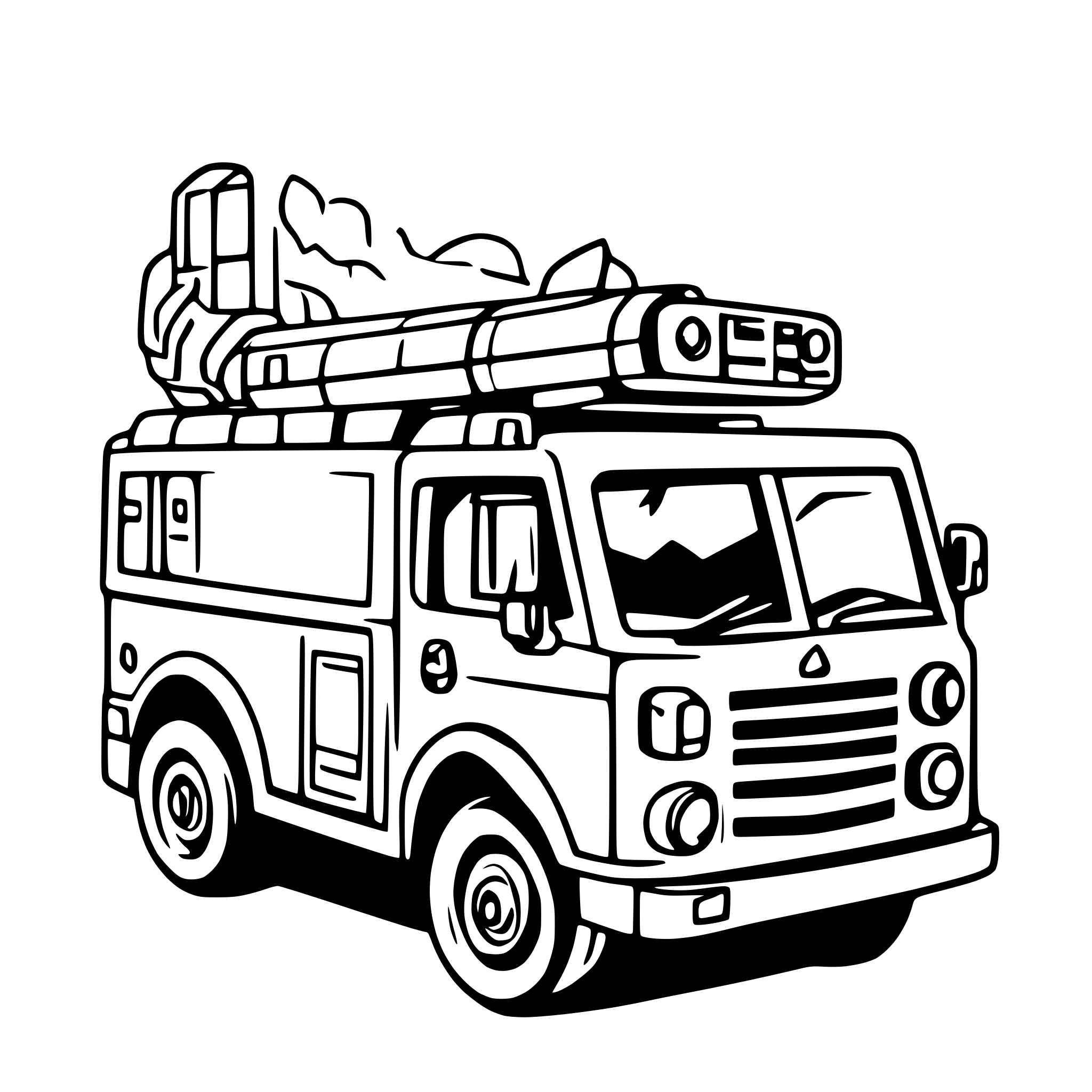 AI-generated SVG of a fire truck