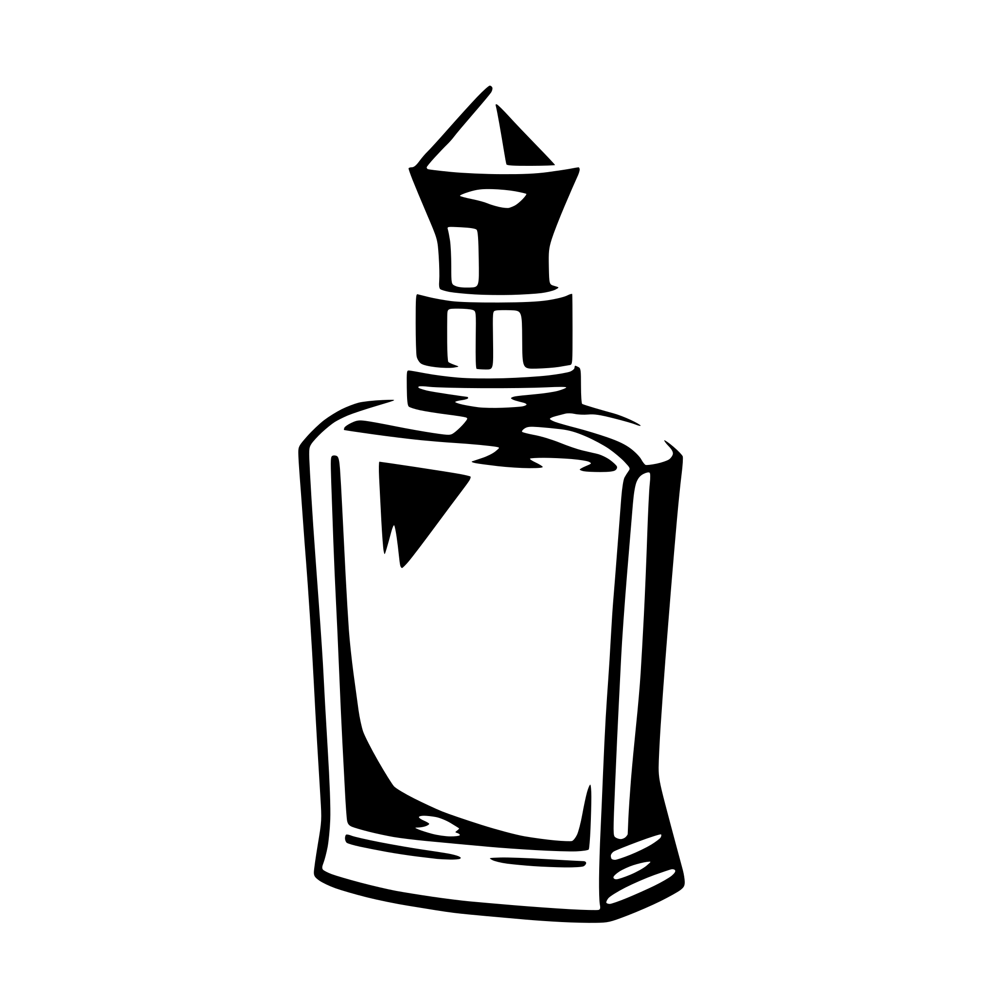 AI-generated SVG of a A broken perfume bottle