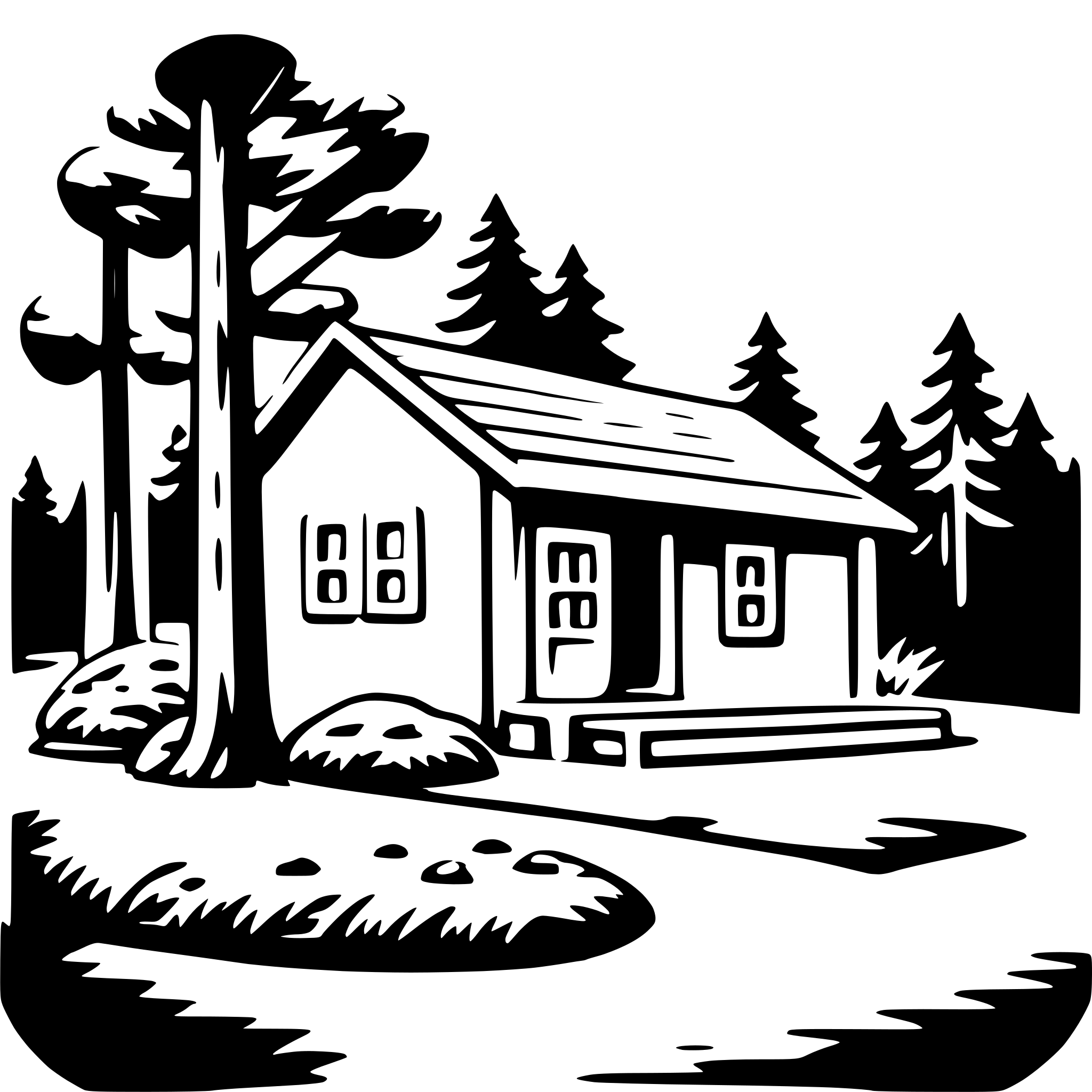 AI-generated SVG of 'forest ranger station'