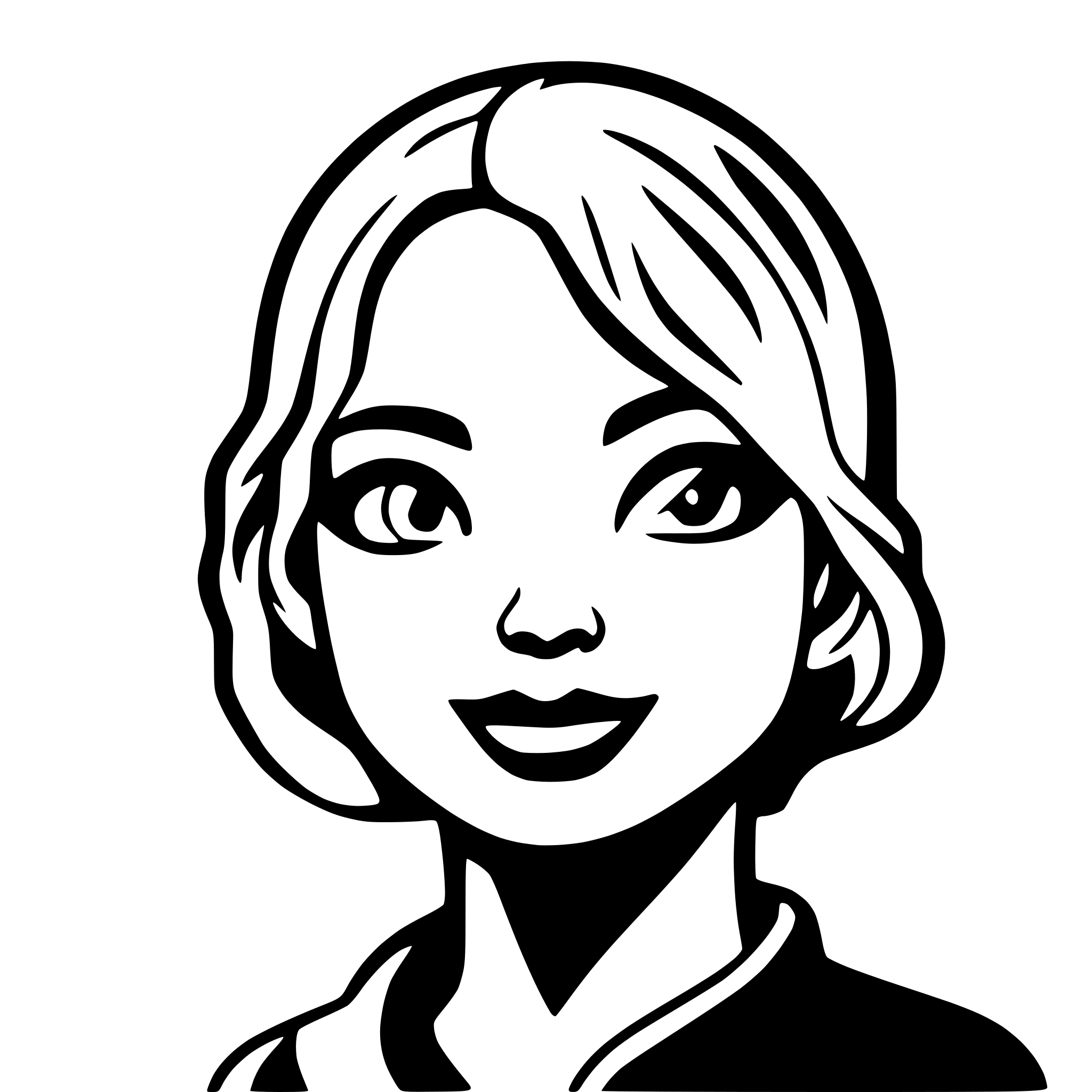 AI-generated SVG of 'bullterier face outline'