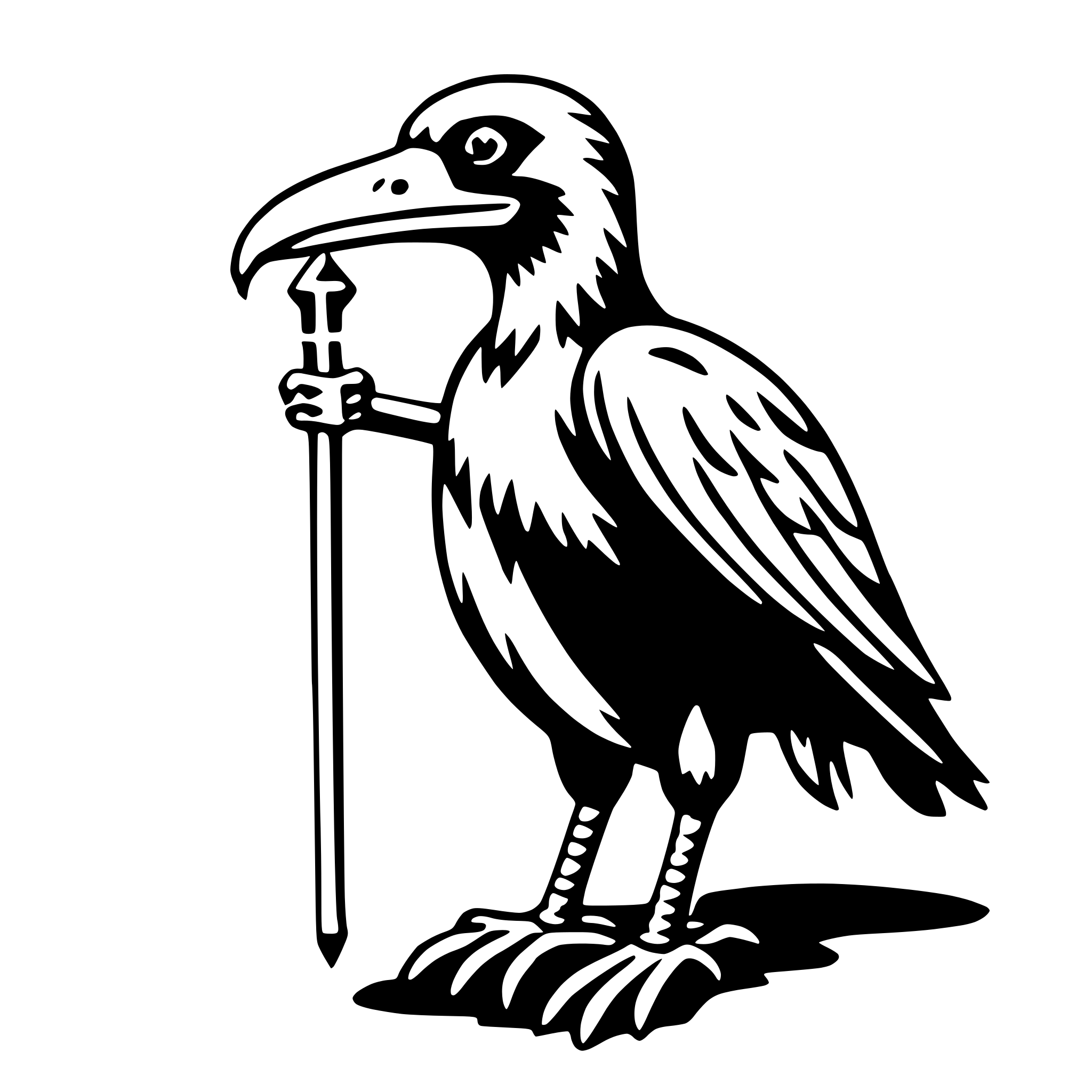AI-generated SVG of 'vulture with violin'