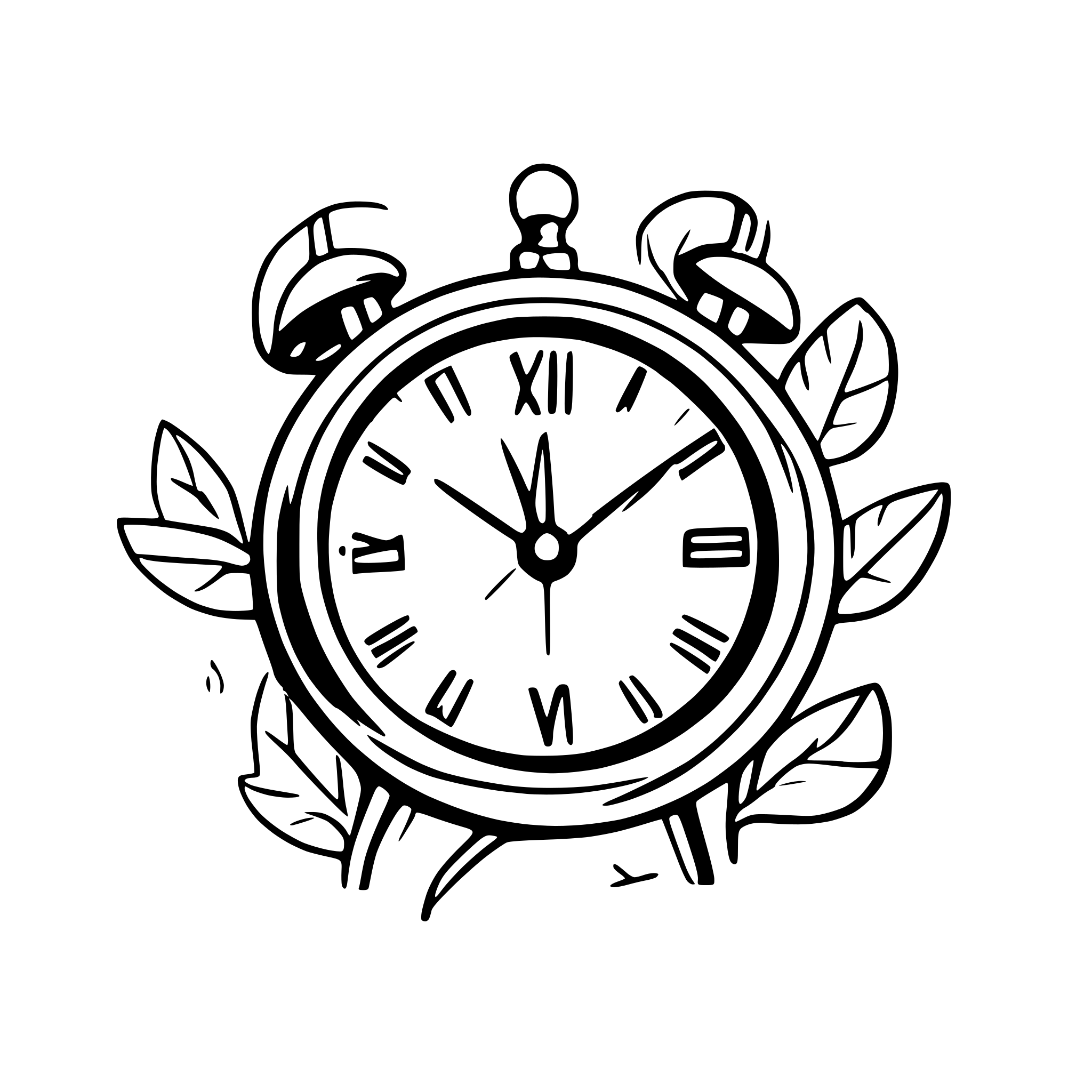 AI-generated SVG of a clock antique