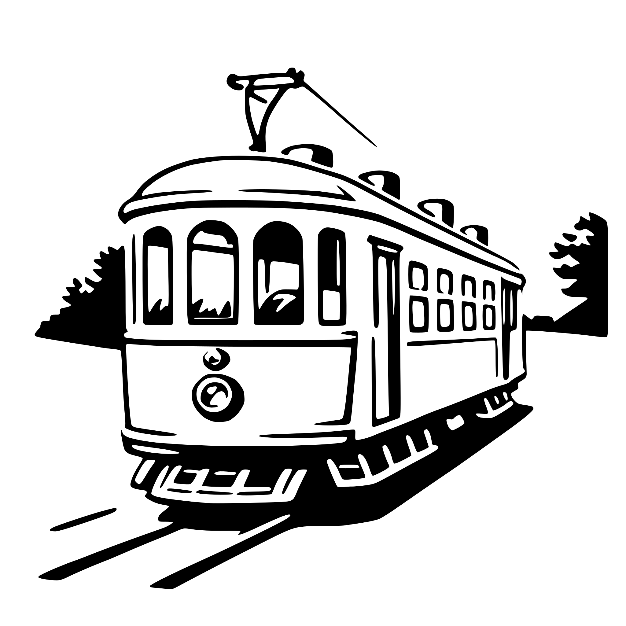 AI-generated SVG of 'tram'