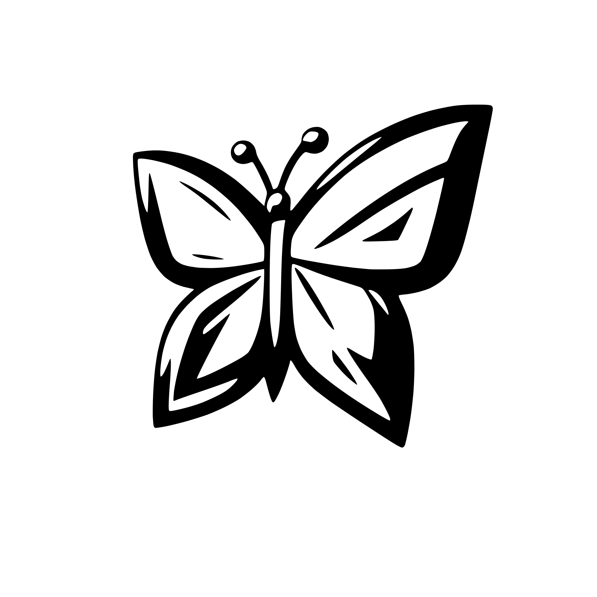 AI-generated SVG of 'abstract butterfly with sharp angles'