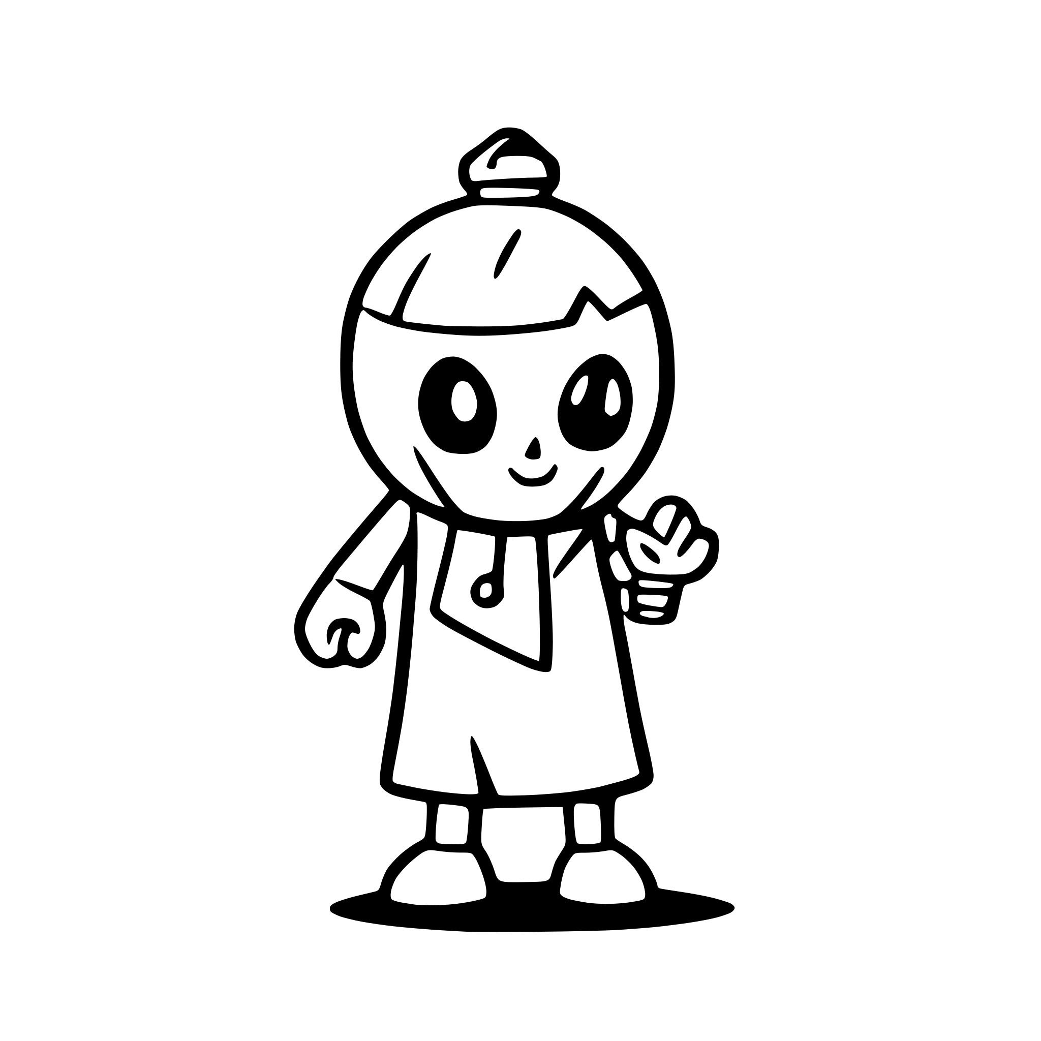 AI-generated SVG of a ghost with a latern in the hand