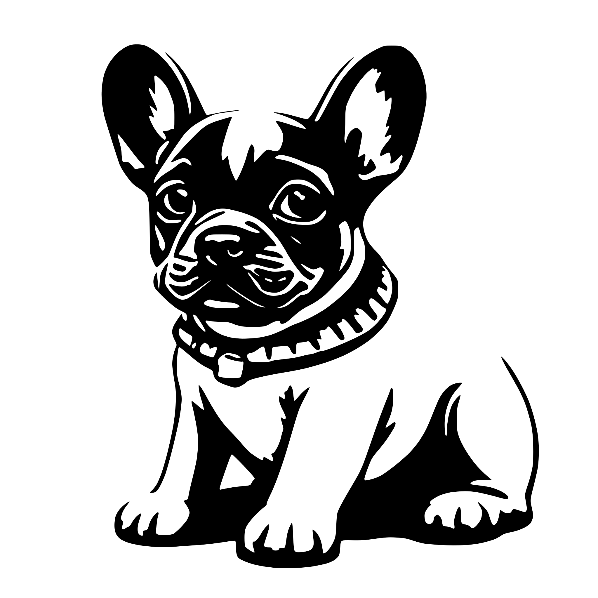 AI-generated SVG of 'french bulldog, puppy'