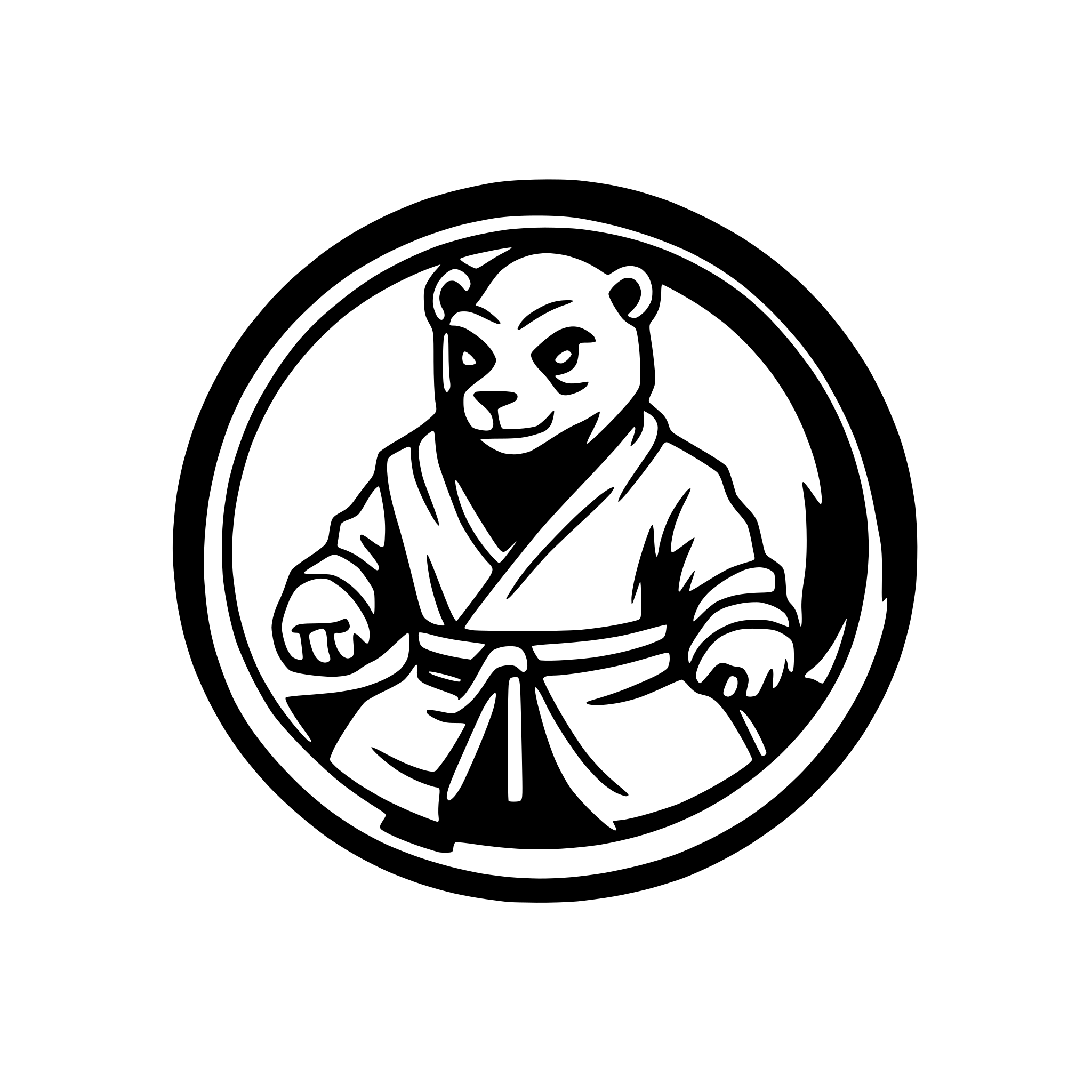 AI-generated SVG of 'cyber bear shaolin monk'
