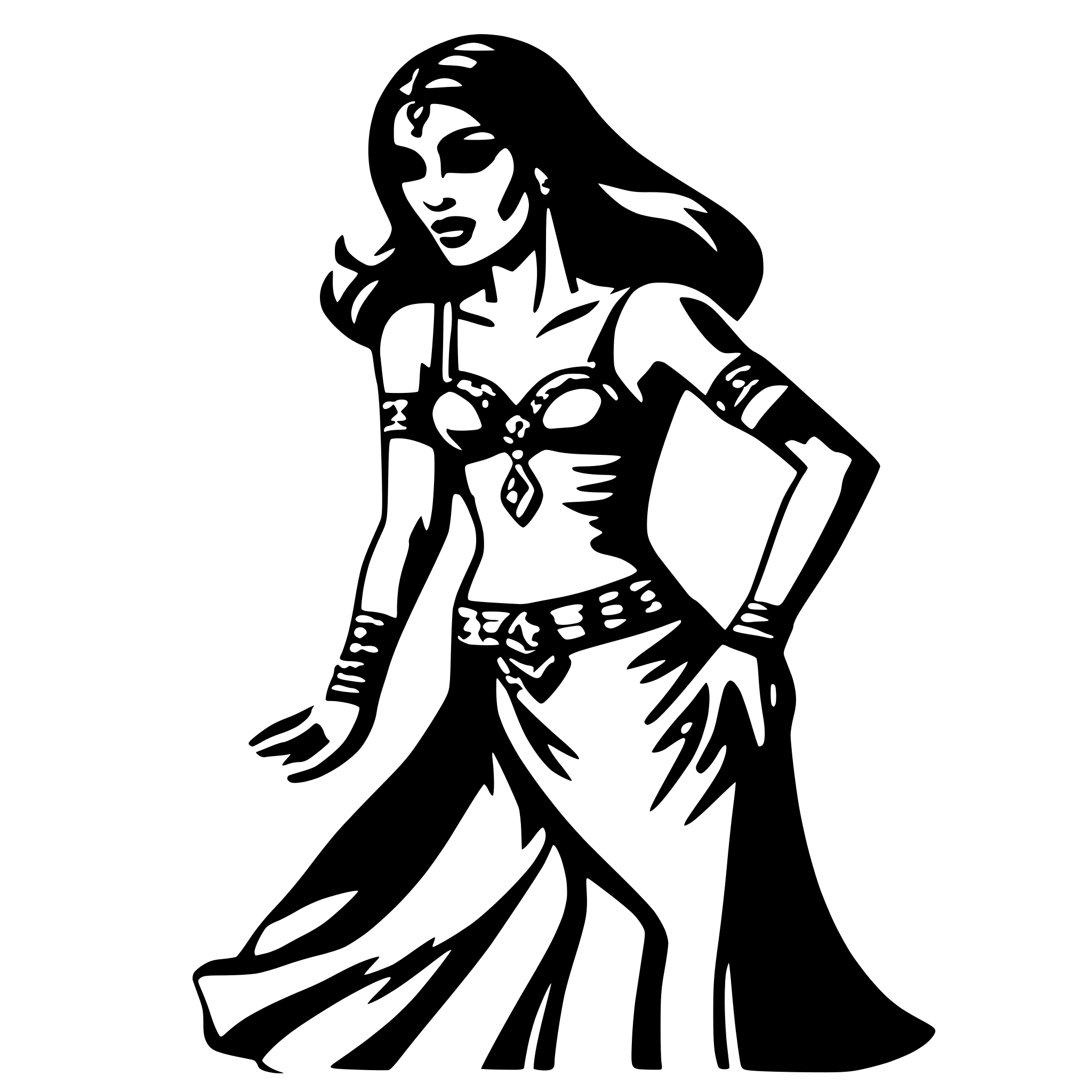 AI-generated SVG of 'Belly Dancer'
