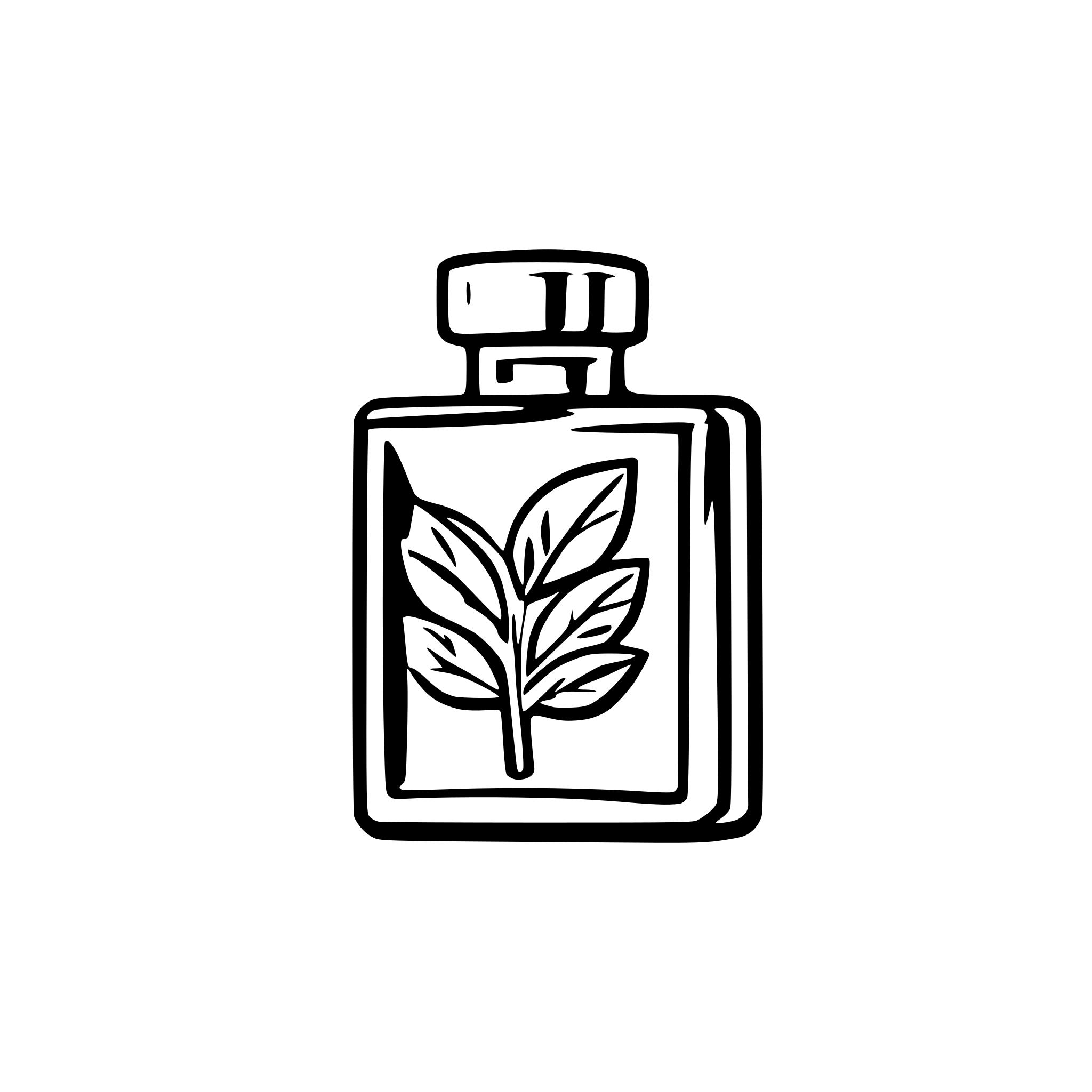 AI-generated SVG of 'square perfume bottle'