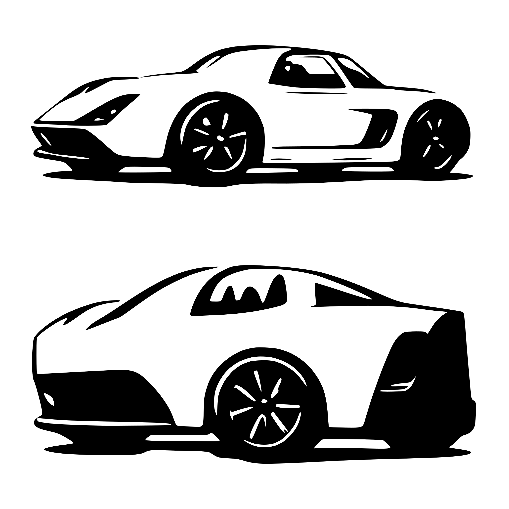 AI-generated SVG of a hyper car, side flat view simple modern very aero dynamic