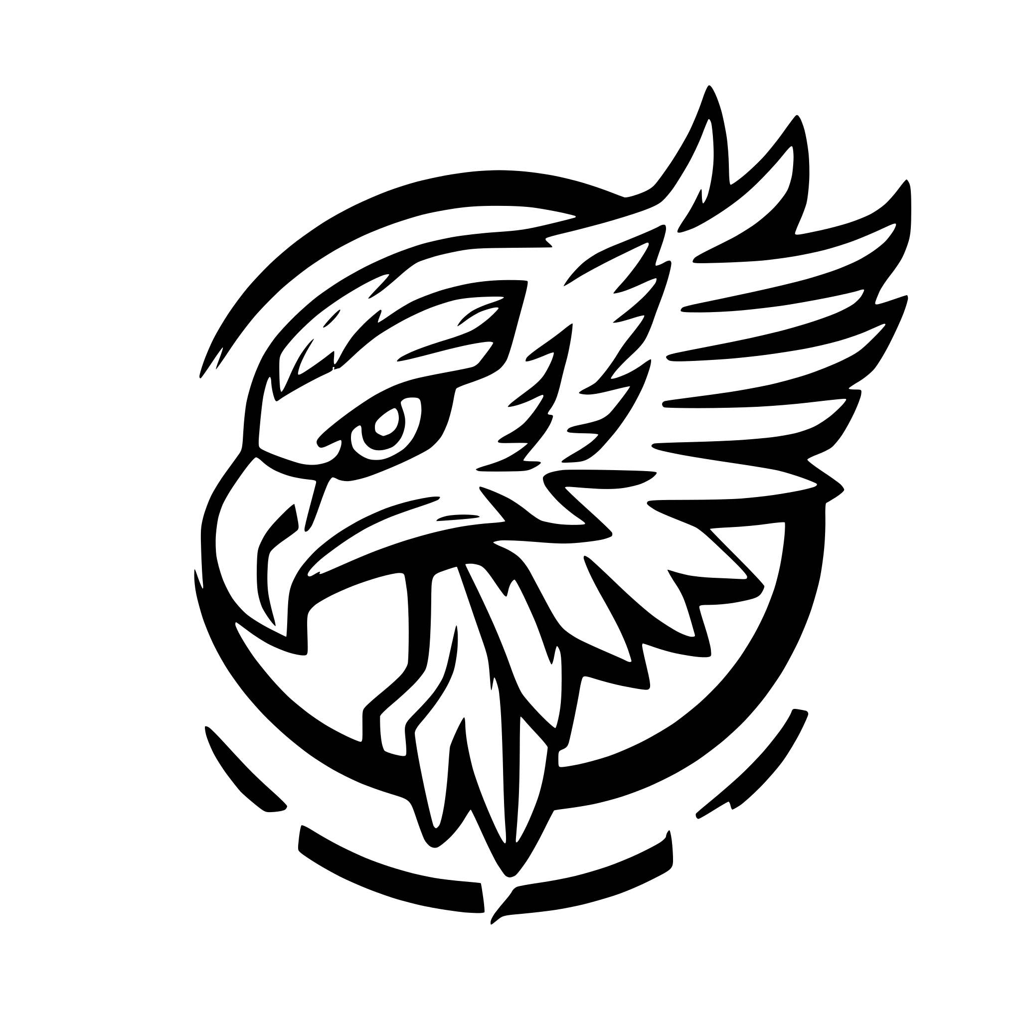 AI-generated SVG of 'ice hawks logo flying hawk'