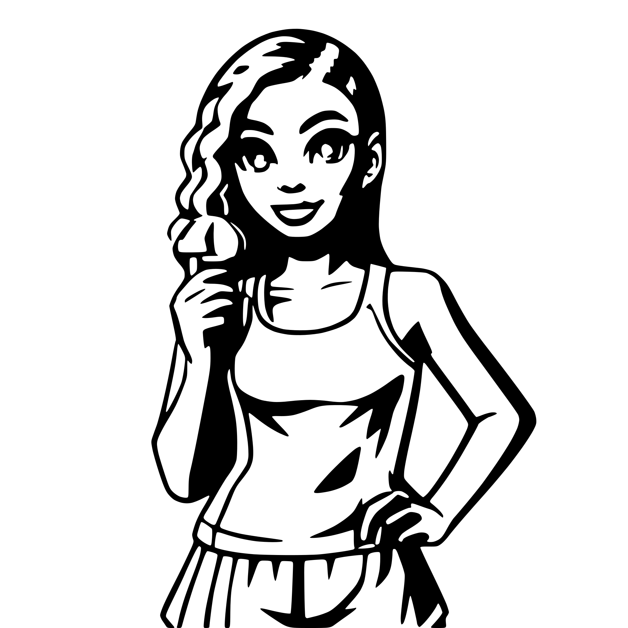 AI-generated SVG of a african girl fitness