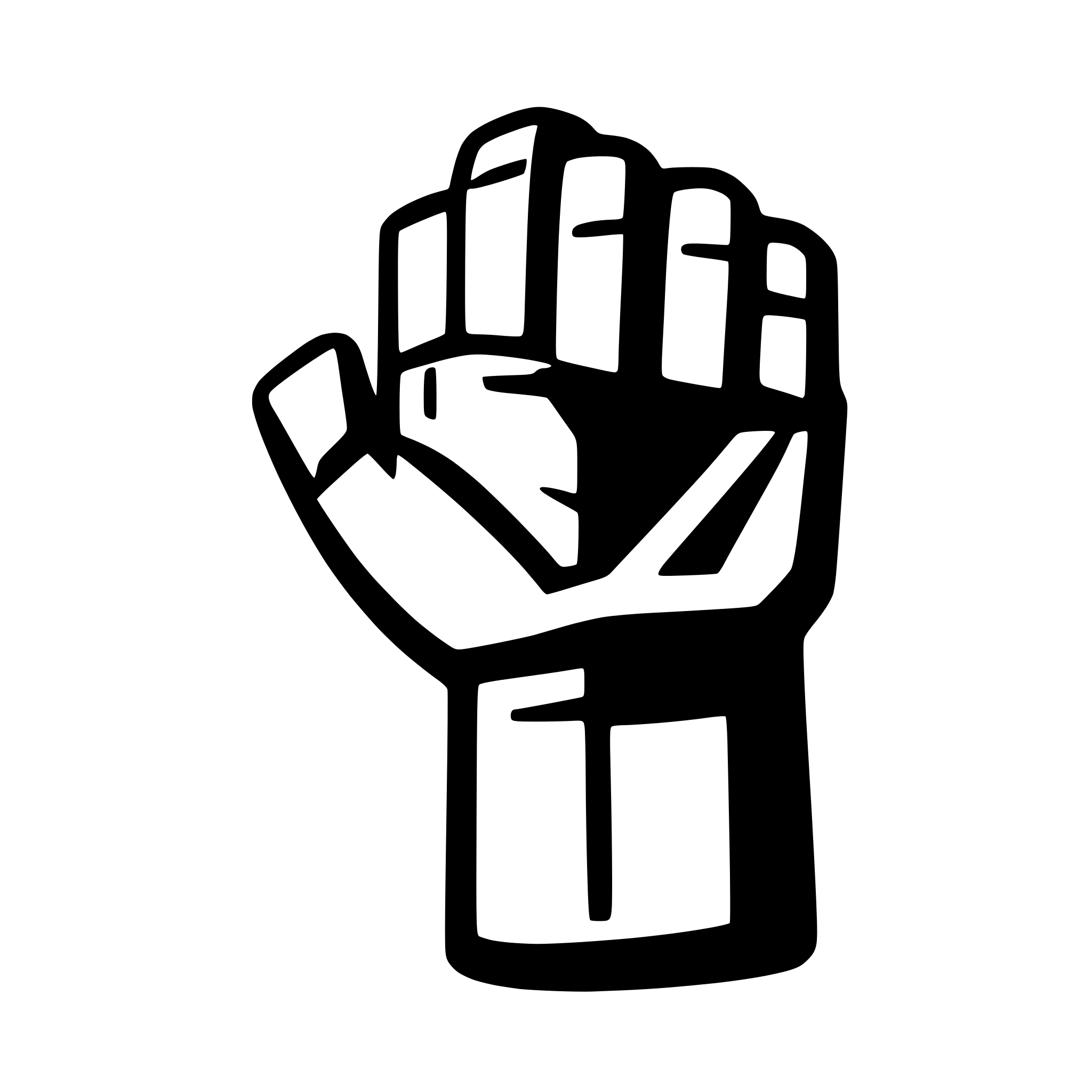 AI-generated SVG of 'mech fist icon'