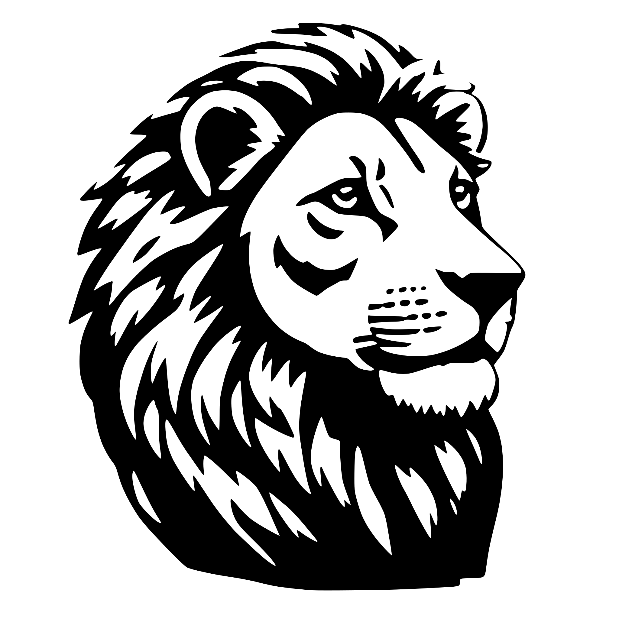 AI-generated SVG of a lion
