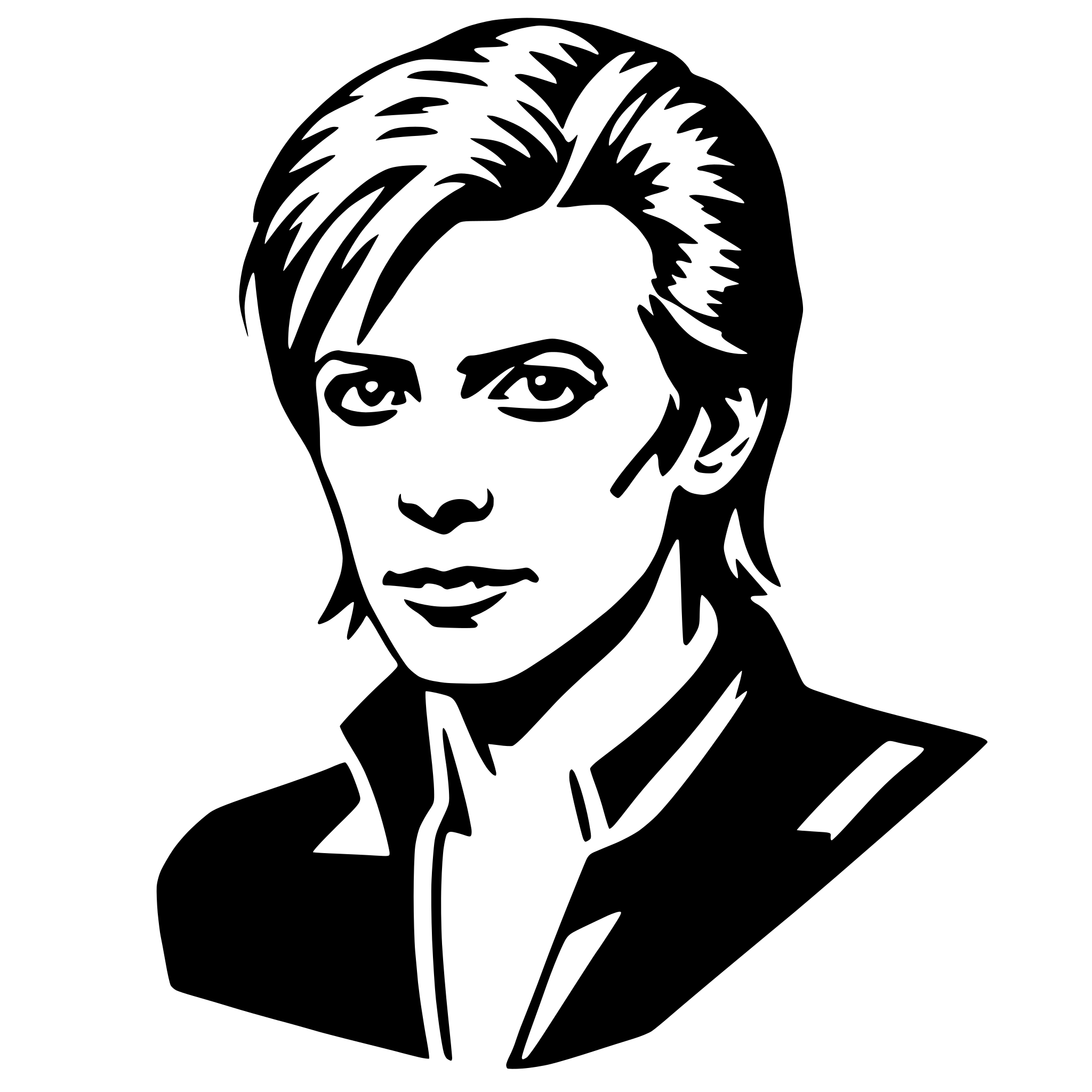 AI-generated SVG of 'david bowie'