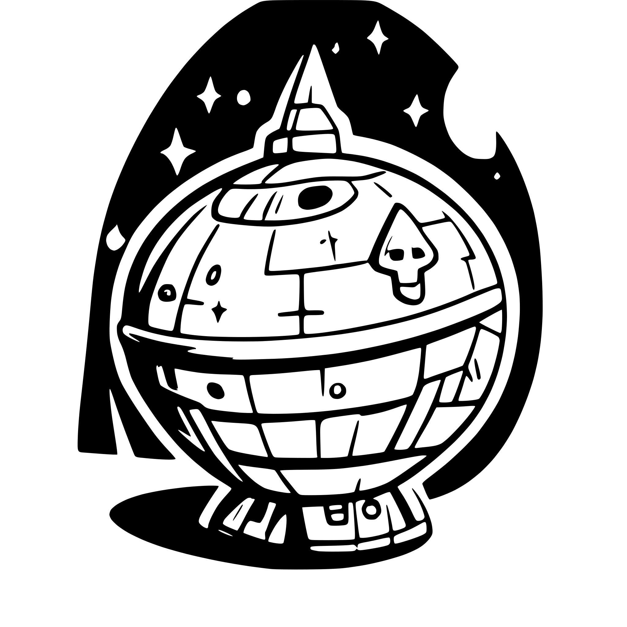 AI-generated SVG of 'medieval spacehip'