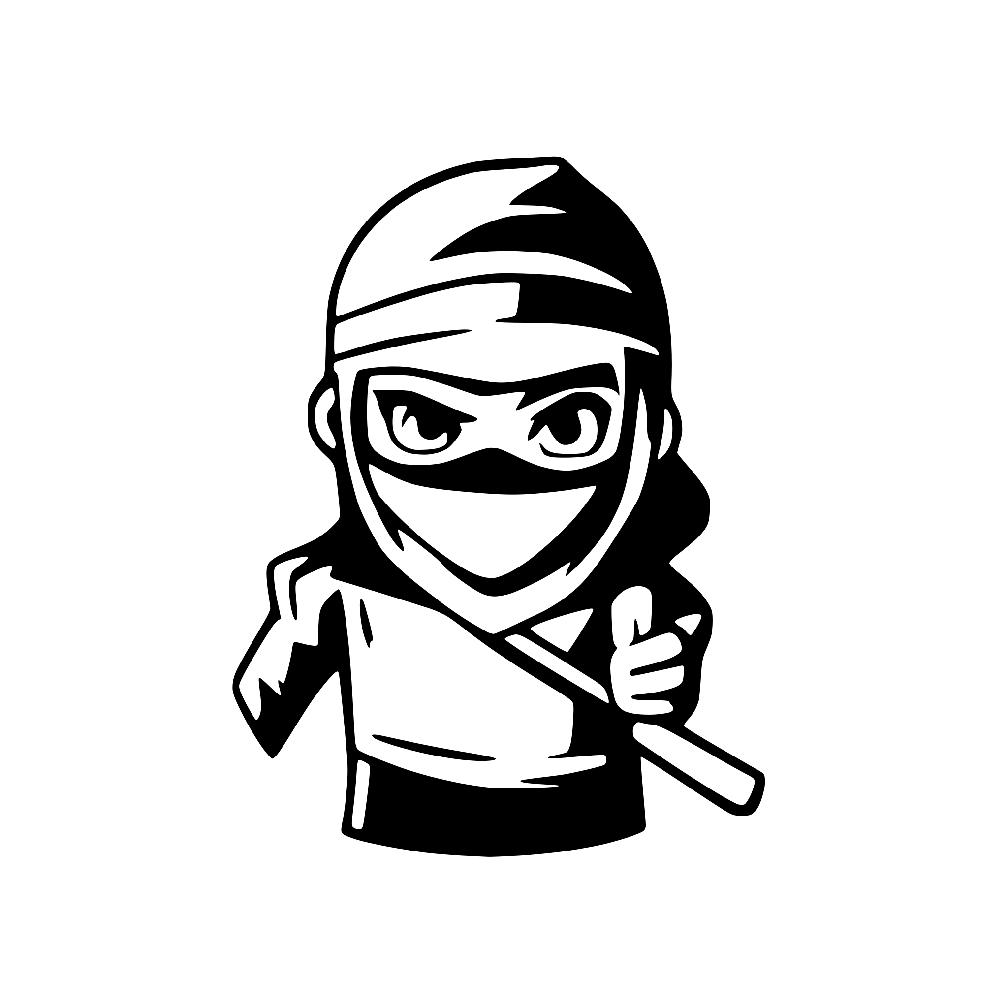 AI-generated SVG of 'Ninja for life'