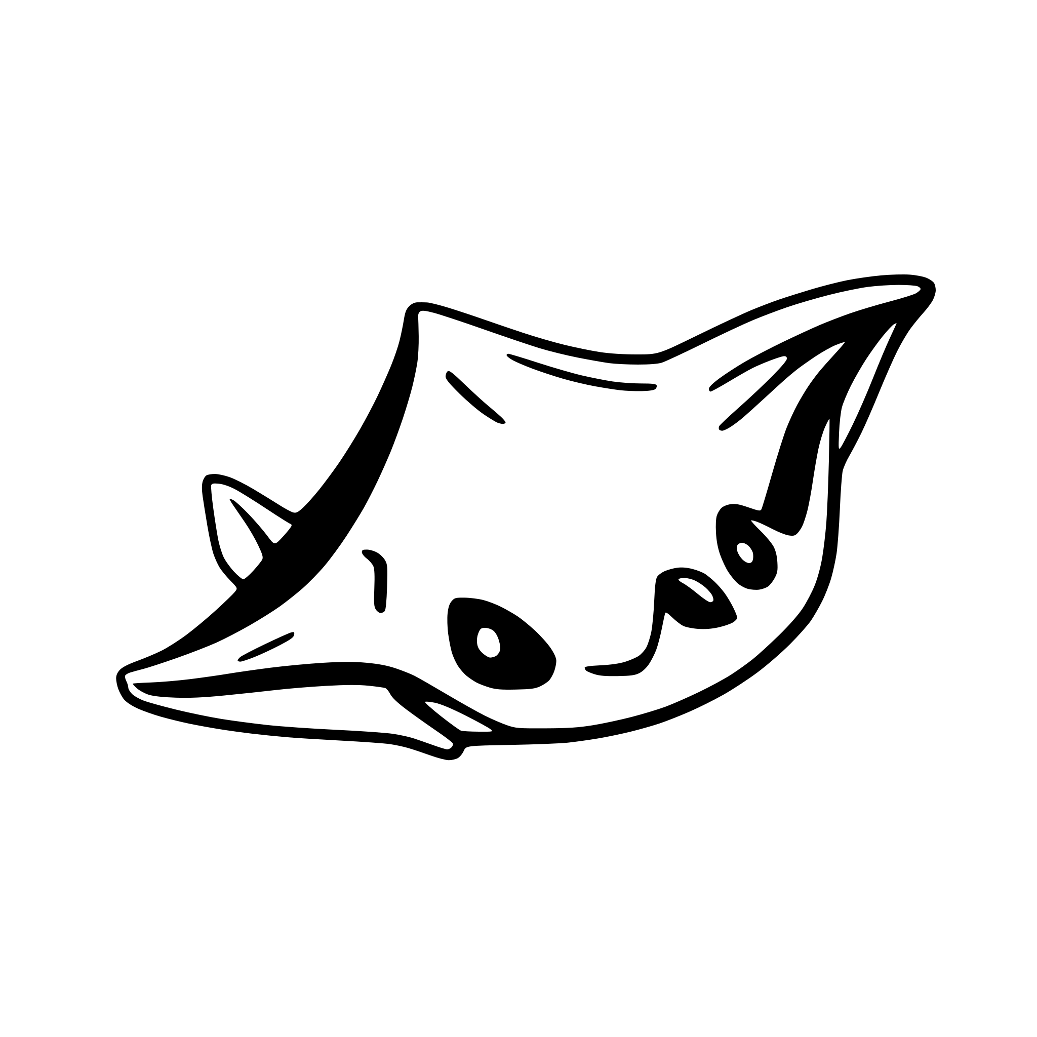 AI-generated SVG of a manta ray, 2d