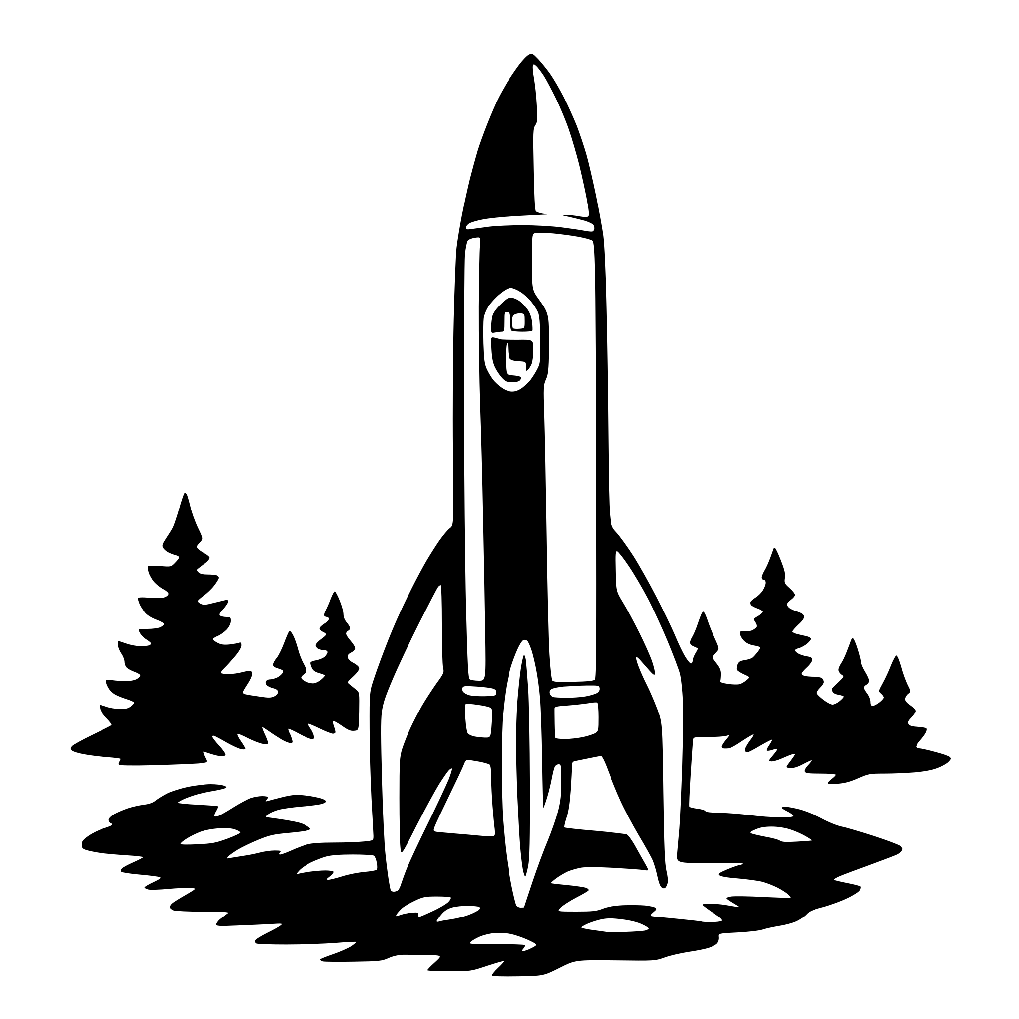 AI-generated SVG of a rocket