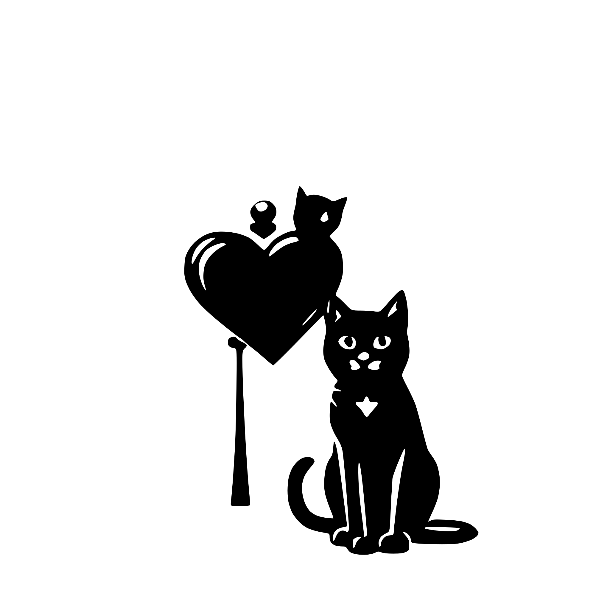AI-generated SVG of a Small black heart with cat or dog or star AI-generated SVG of a Small black heart with cat or dog or star