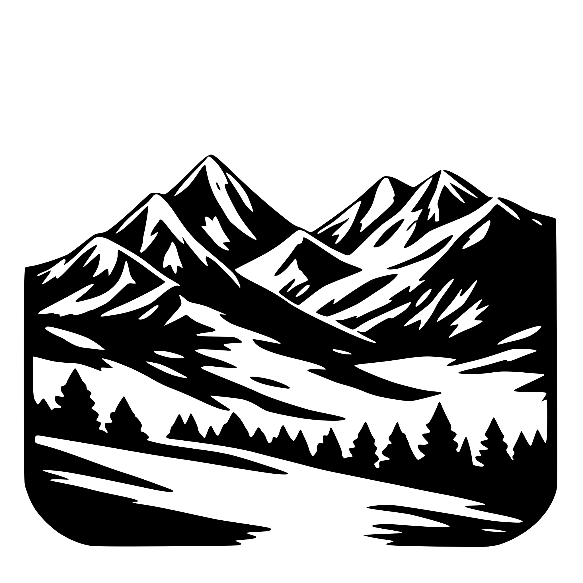 AI-generated SVG of 'mountains'