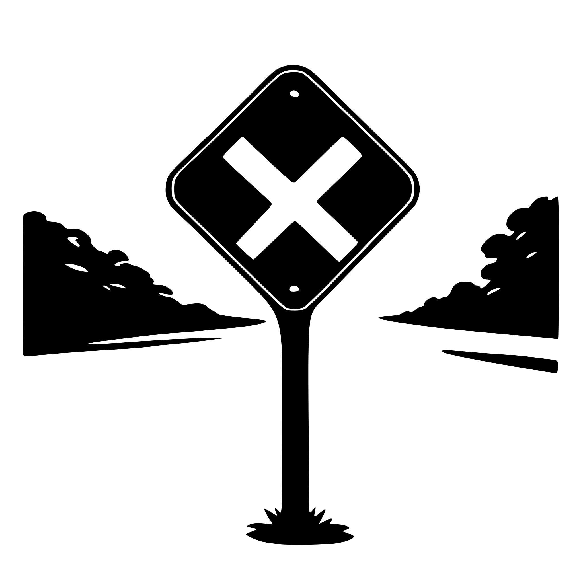 AI-generated SVG of 'road sign with X'