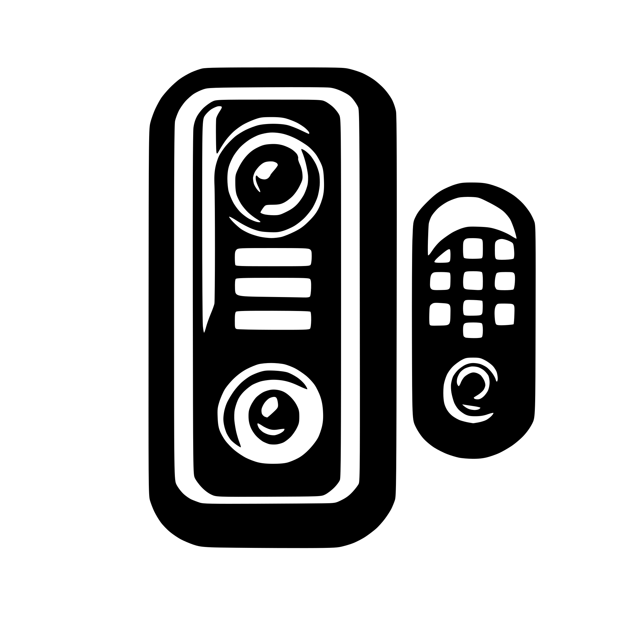 AI-generated SVG of a qr doorbell