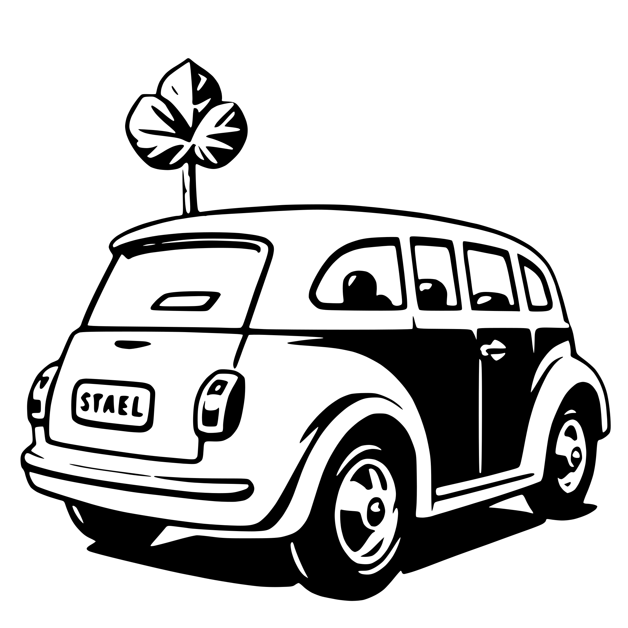 AI-generated SVG of a hybrid car