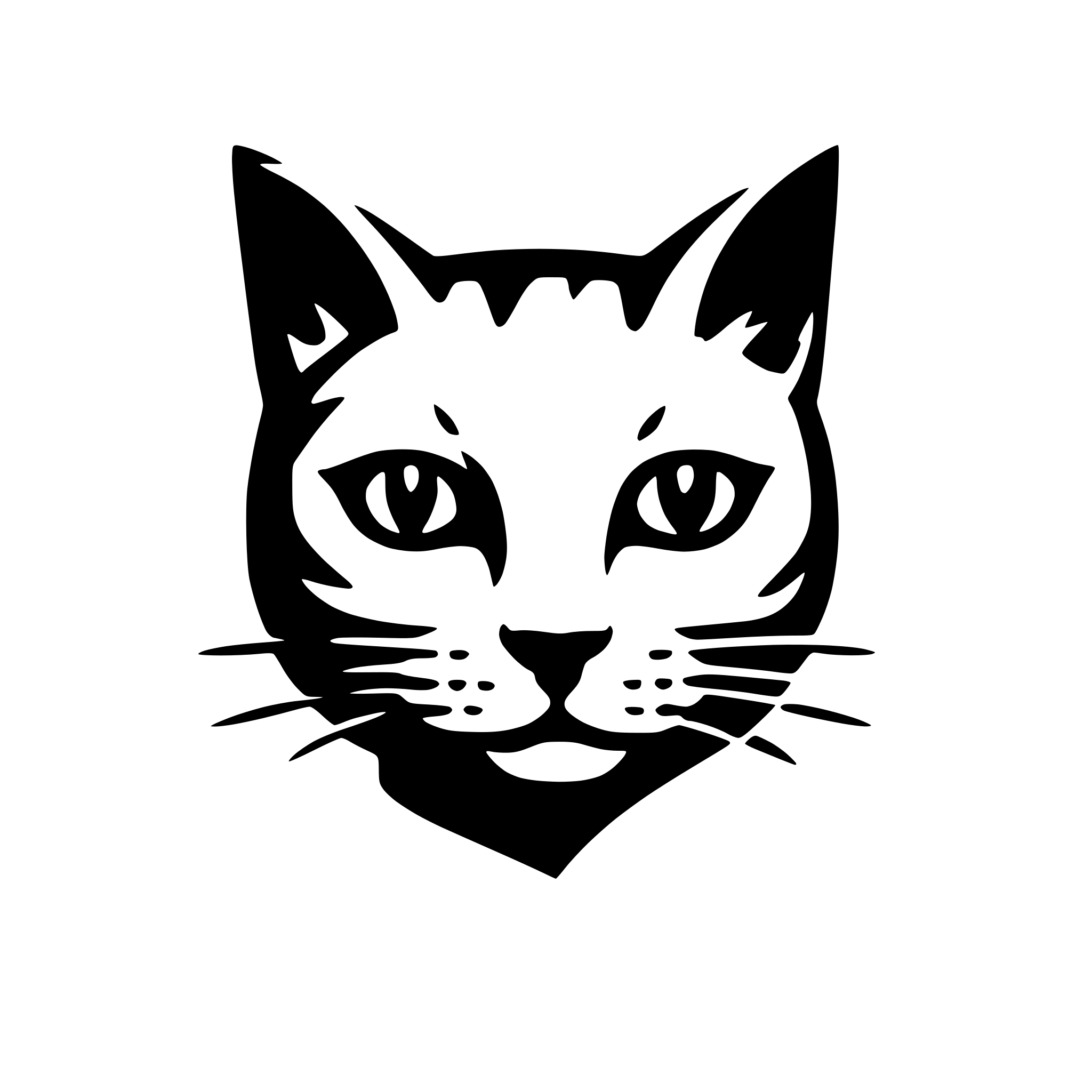 AI-generated SVG of a minimalis elegant logo cat head at square AI-generated SVG of a minimalis elegant logo cat head at square