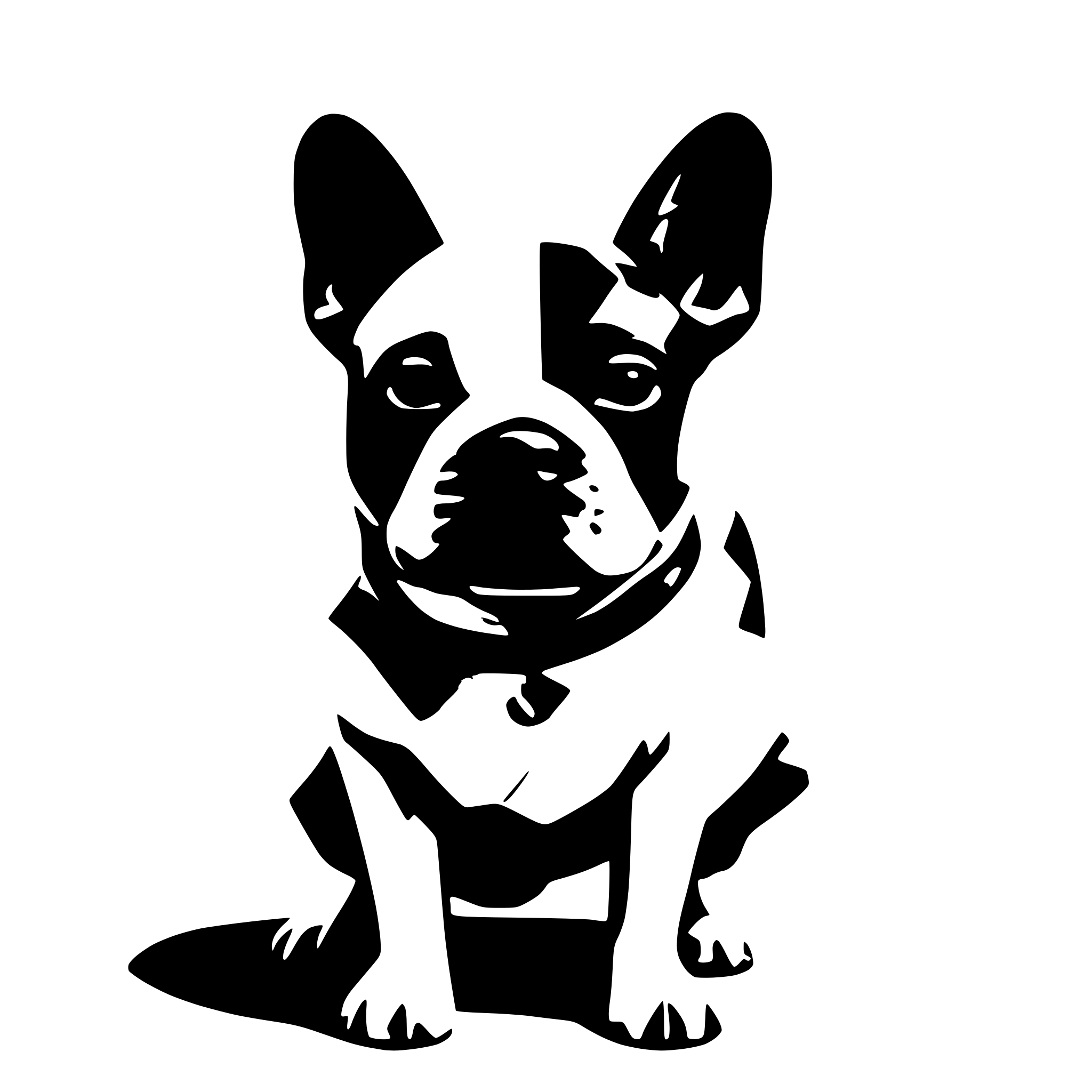 AI-generated SVG of a French Bulldog low poly