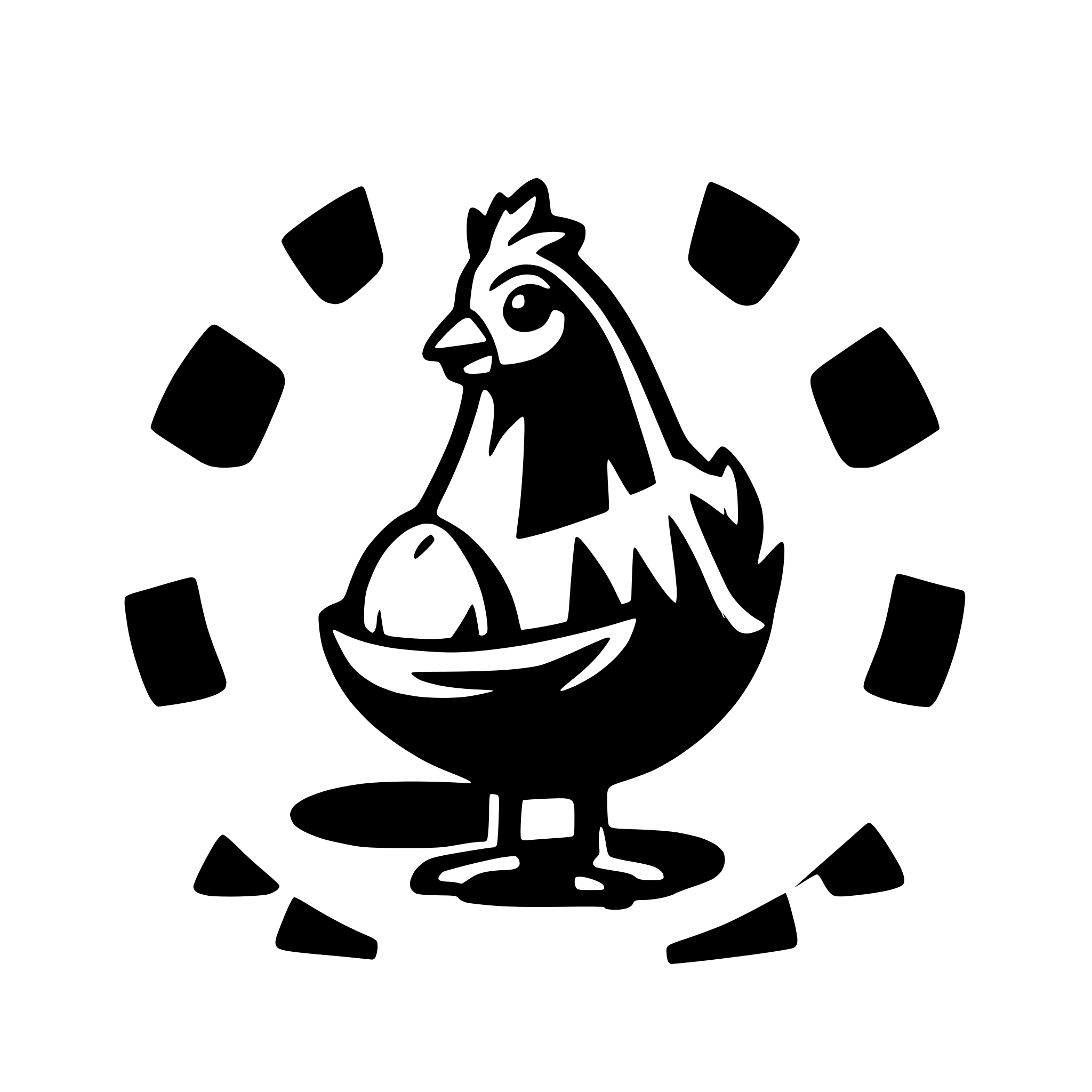 AI-generated SVG of 'a hen with an egg on the ground in arcade style, without background'