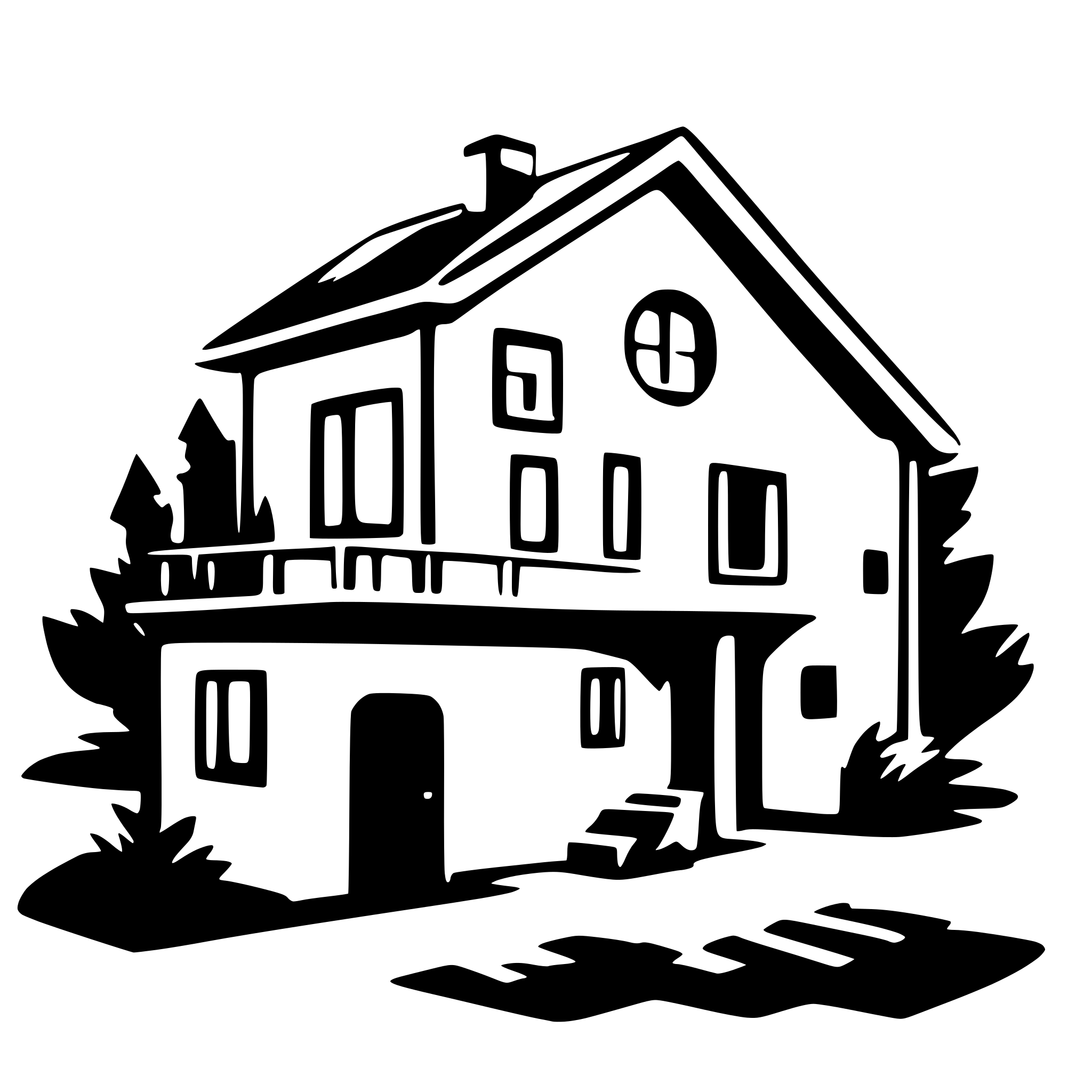 AI-generated SVG of a house construction