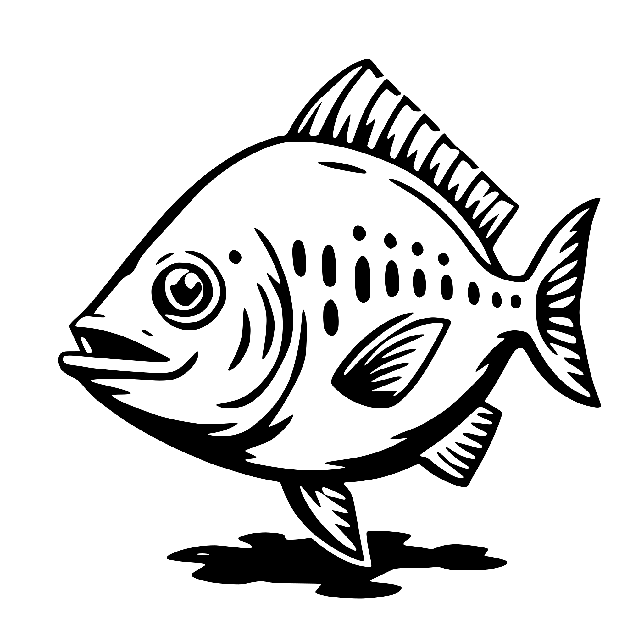 AI-generated SVG of a piranha