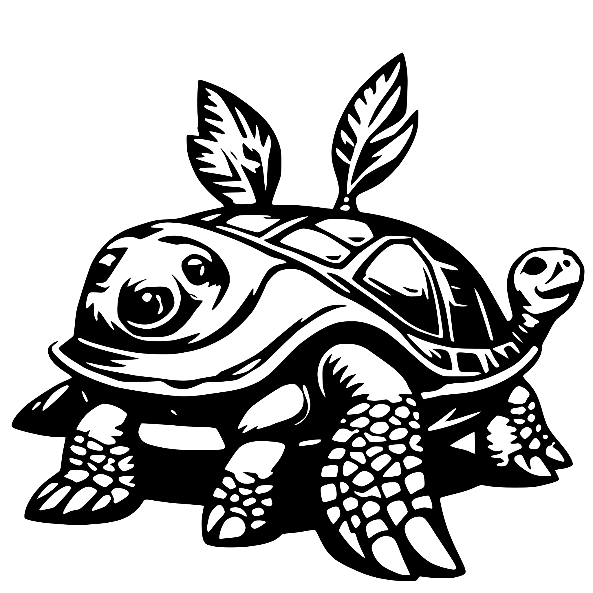 AI-generated SVG of a a turtle