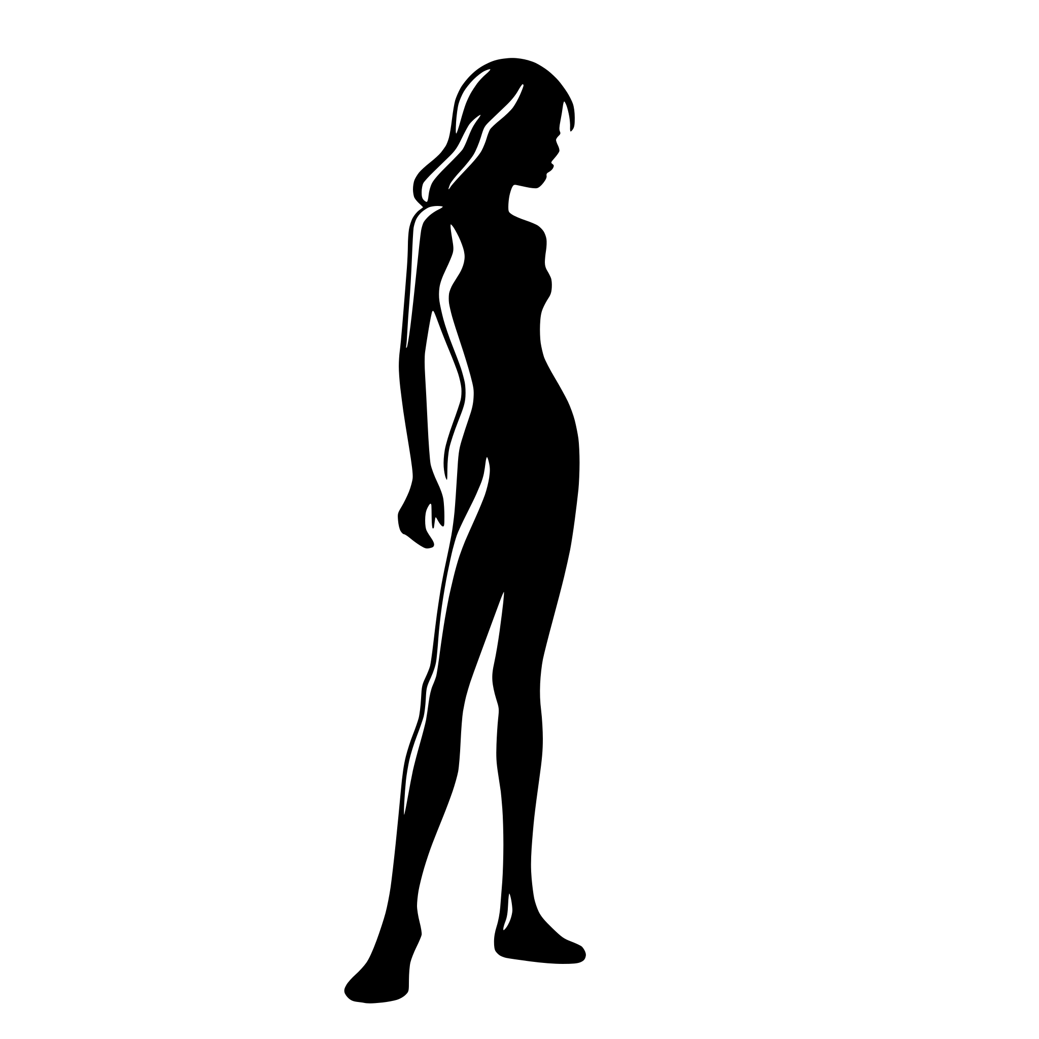 AI-generated SVG of 'frontal human silhouette'