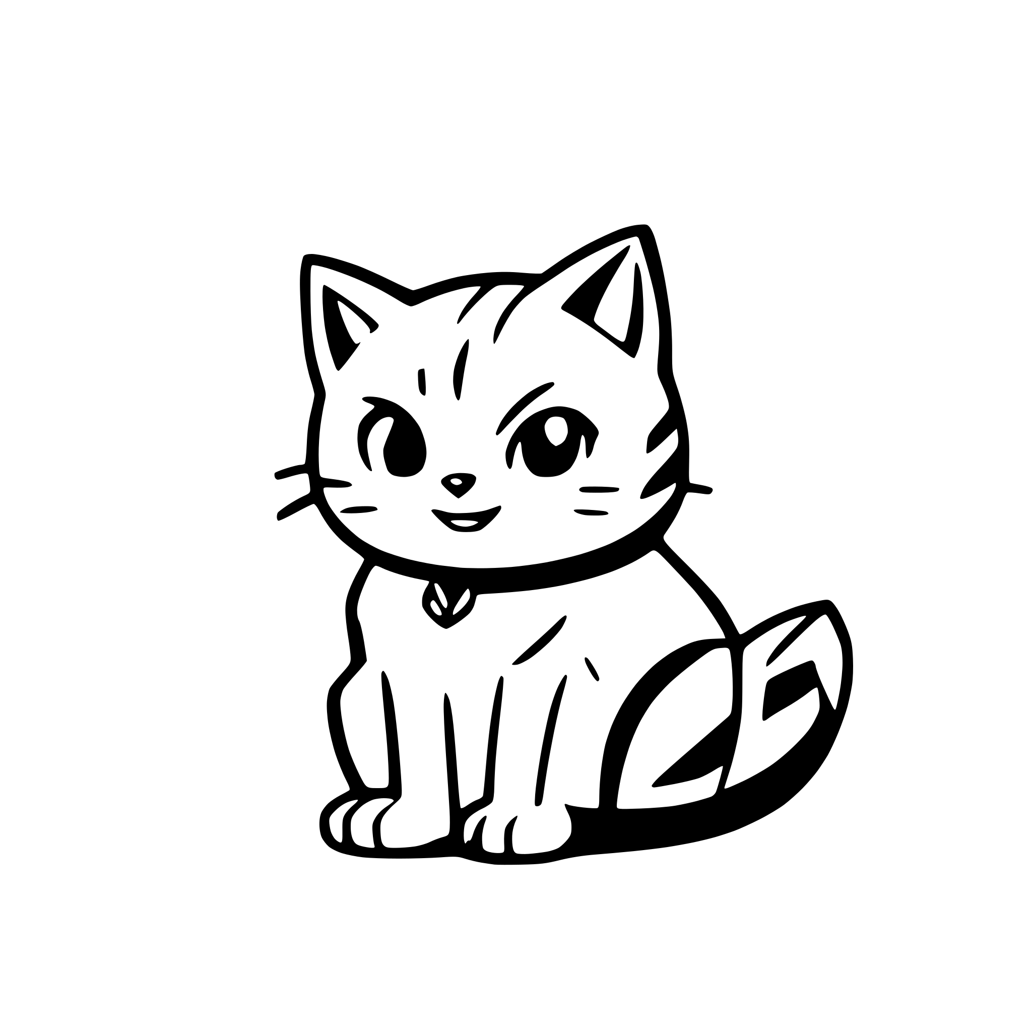 AI-generated SVG of a cat cute