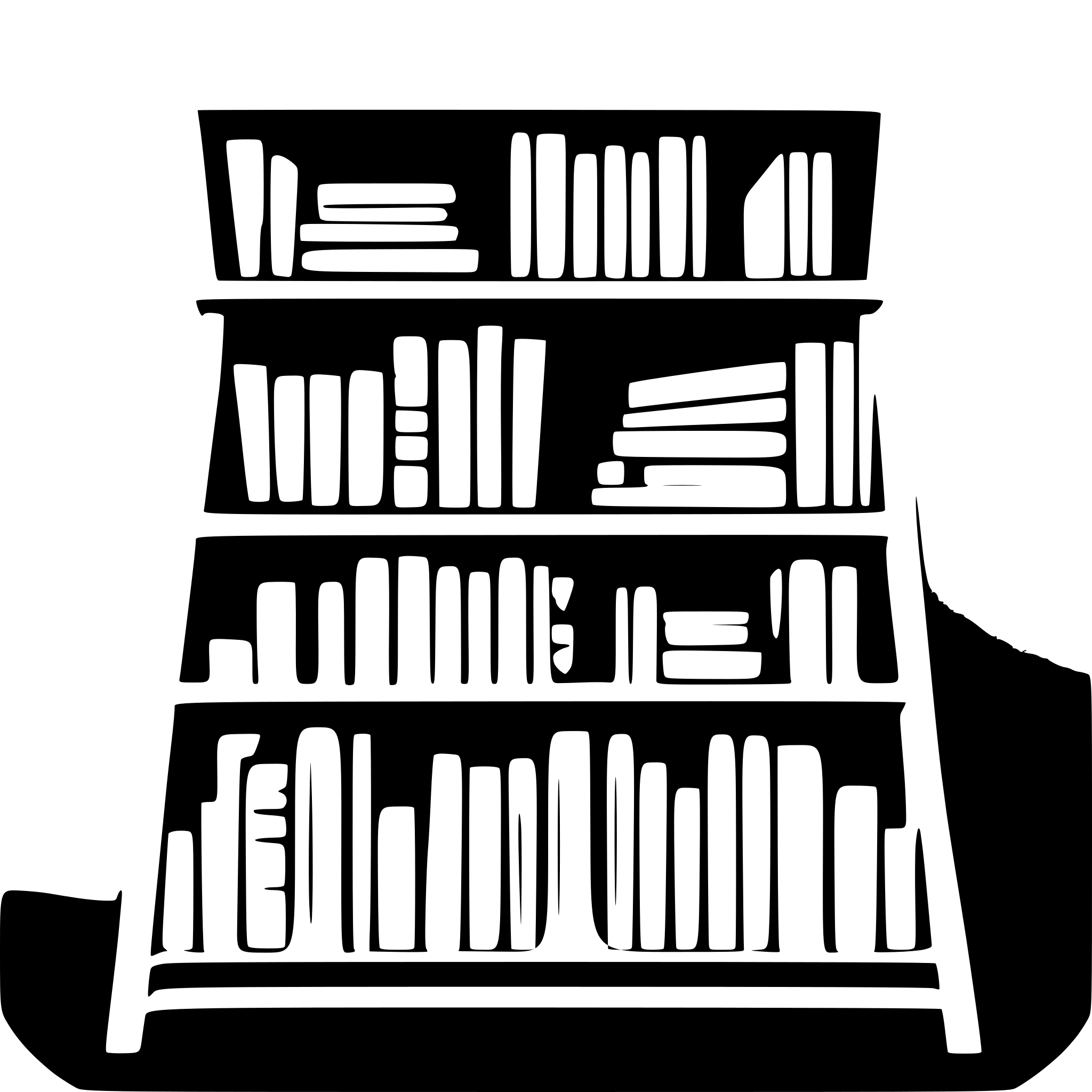 AI-generated SVG of a flat A-frame bookshelf