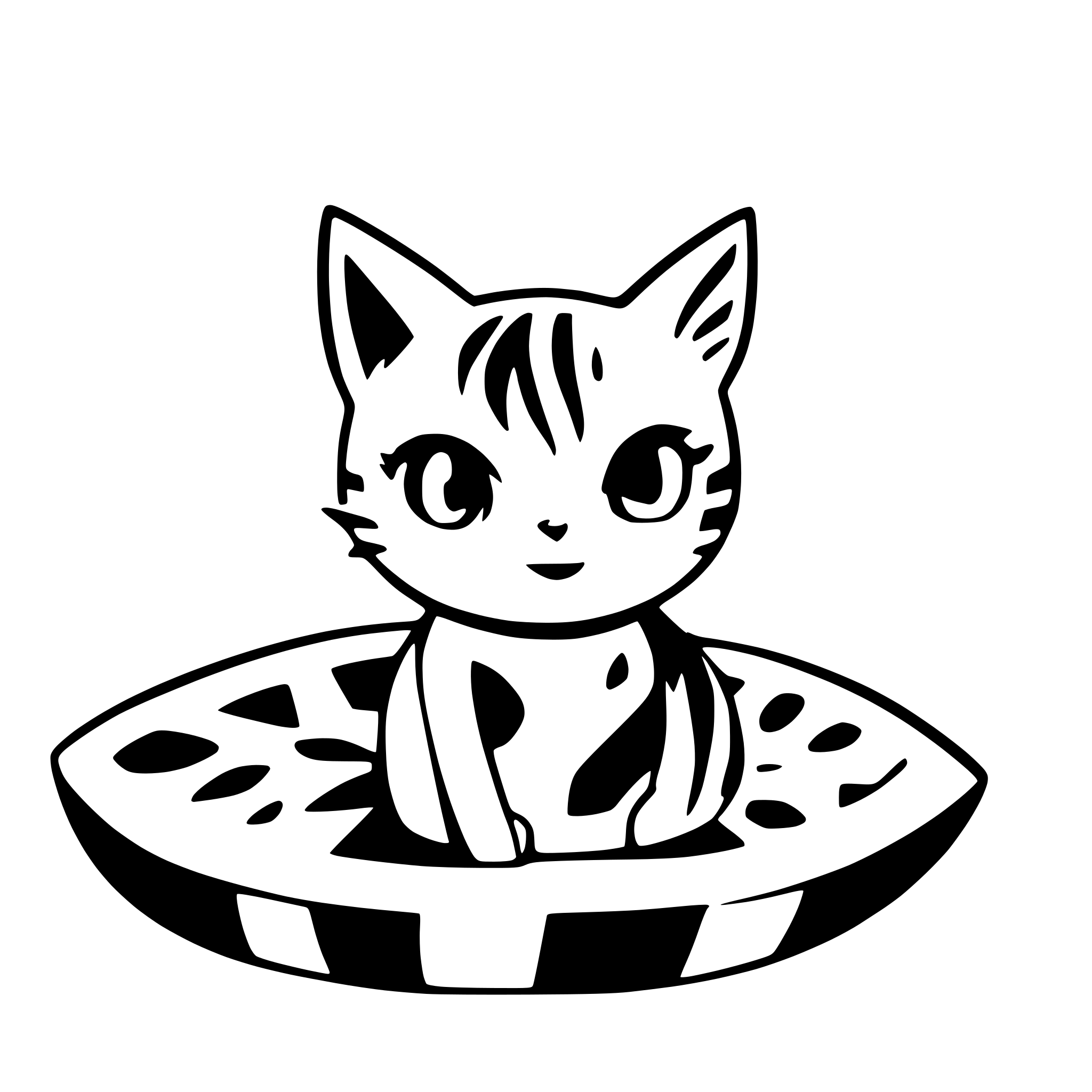 AI-generated SVG of a cat sitting on a watermelon